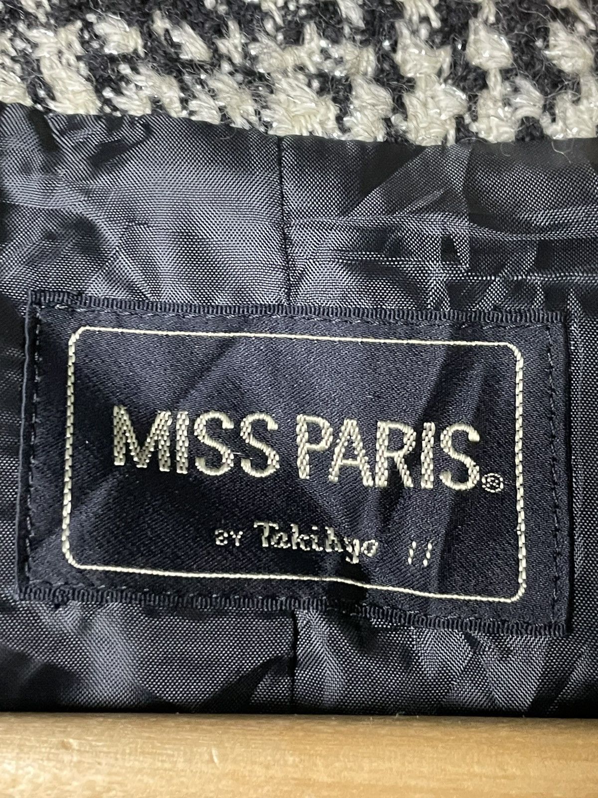 Japanese Brand × Vintage Miss Paris Brand Wool Tweed Fashion Jacket (66) Size XS / US 0-2 / IT 36-38 - 7 Thumbnail