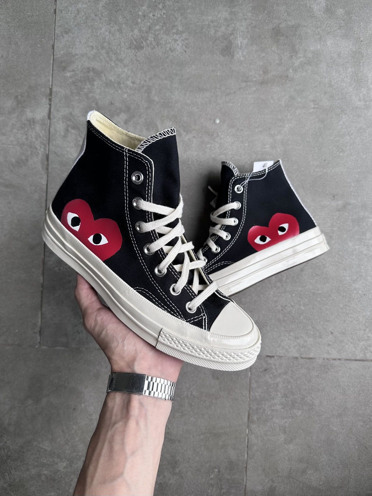 Comme des Garcons PLAY × Converse CDG PLAY x CONVERSE HI CHUCK TAILOR 70 Size US 7 / IT 37 - 1 Thumbnail