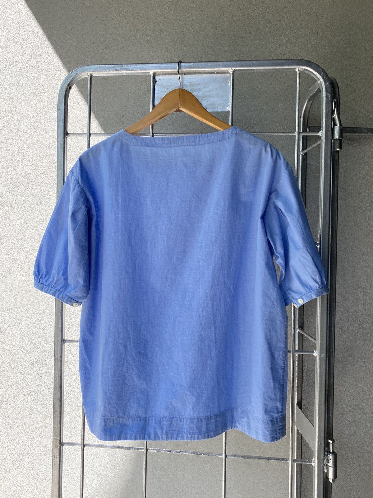 45rpm 45rpm Women Casual Light Blue Puff Sleeve Top Size L / US 10 / IT 46 - 2 Thumbnail