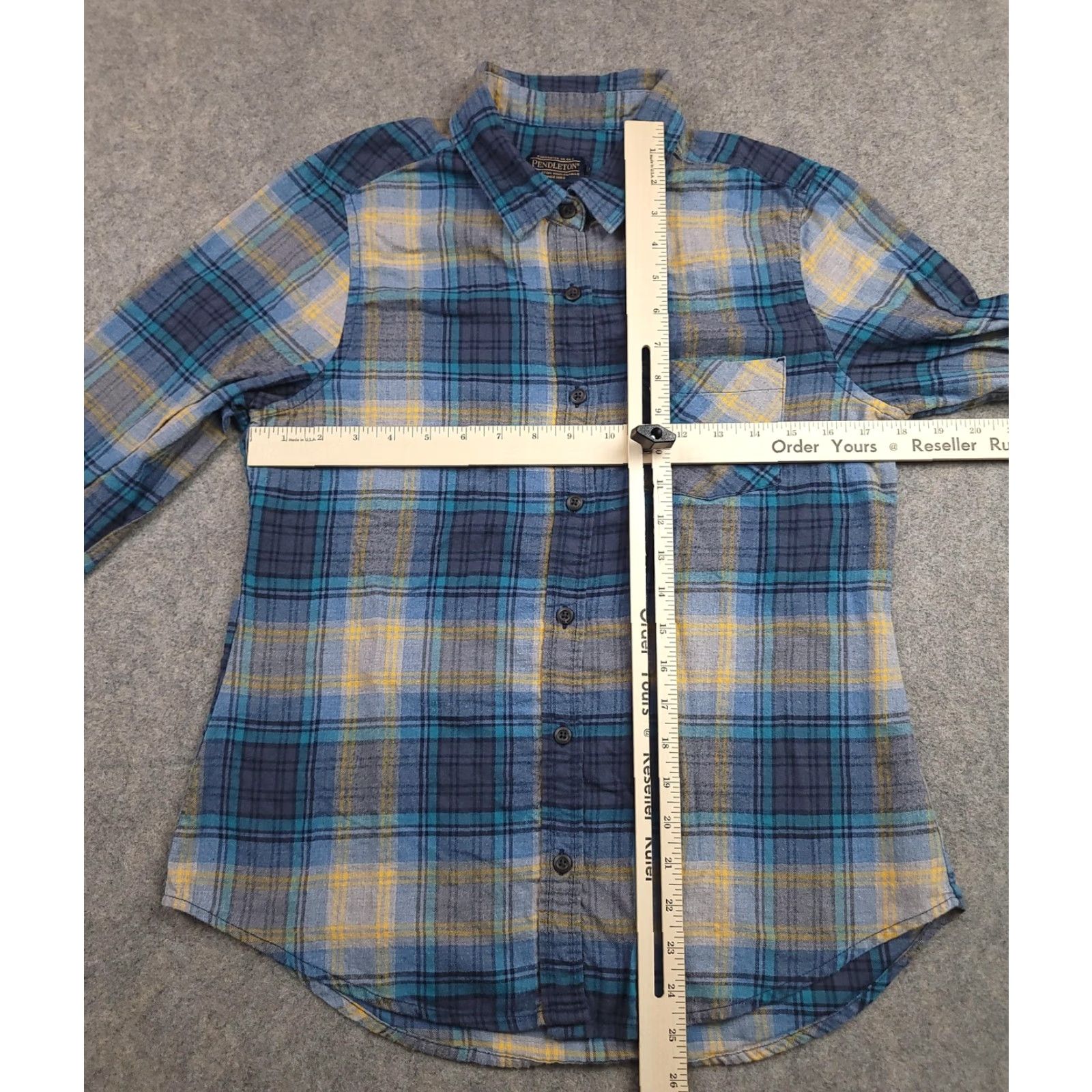 Pendleton Pendleton Shirt Womens Medium Blue Yellow Plaid Flannel Button Up Pocket Casual Size M / US 6-8 / IT 42-44 - 7 Thumbnail