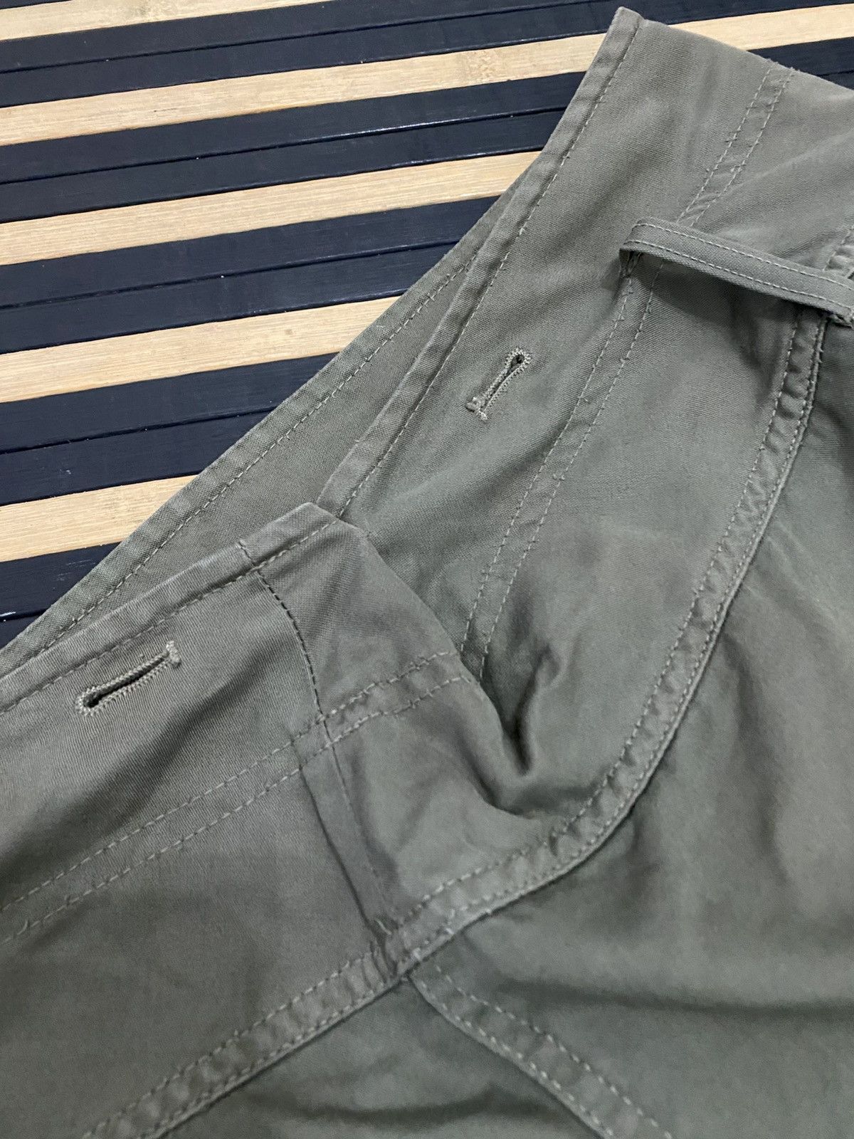 Hysteric Glamour × If Six Was Nine × Japanese Brand Mystic Parachute Flared 6 Pocket Olive Green Cargo Pants Size US 34 / EU 50 - 8 Thumbnail