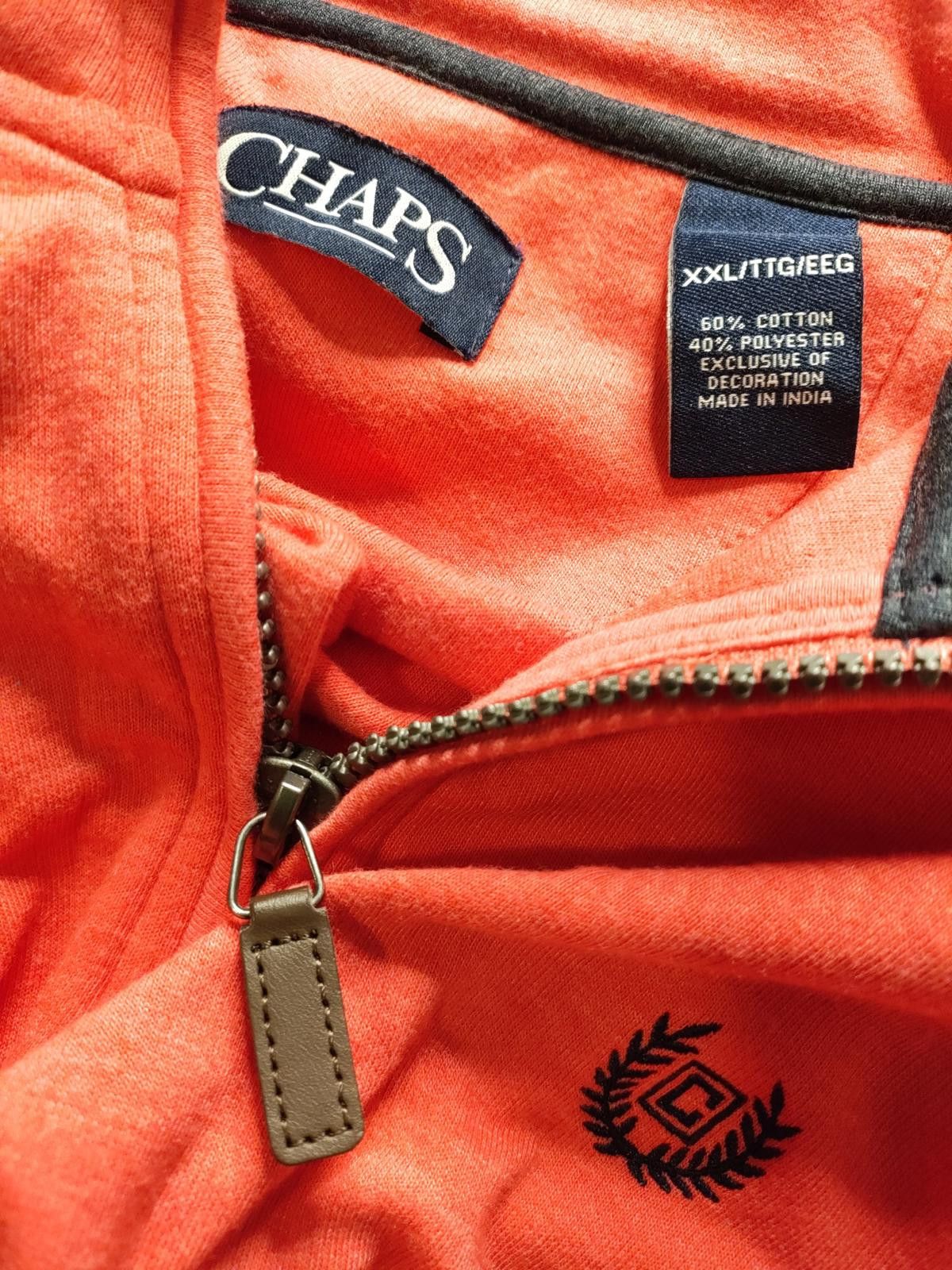 Chaps Chaps Men's XXL Quarter-Zip Long Sleeve Top Coral Red Size US XXL / EU 58 / 5 - 6 Thumbnail