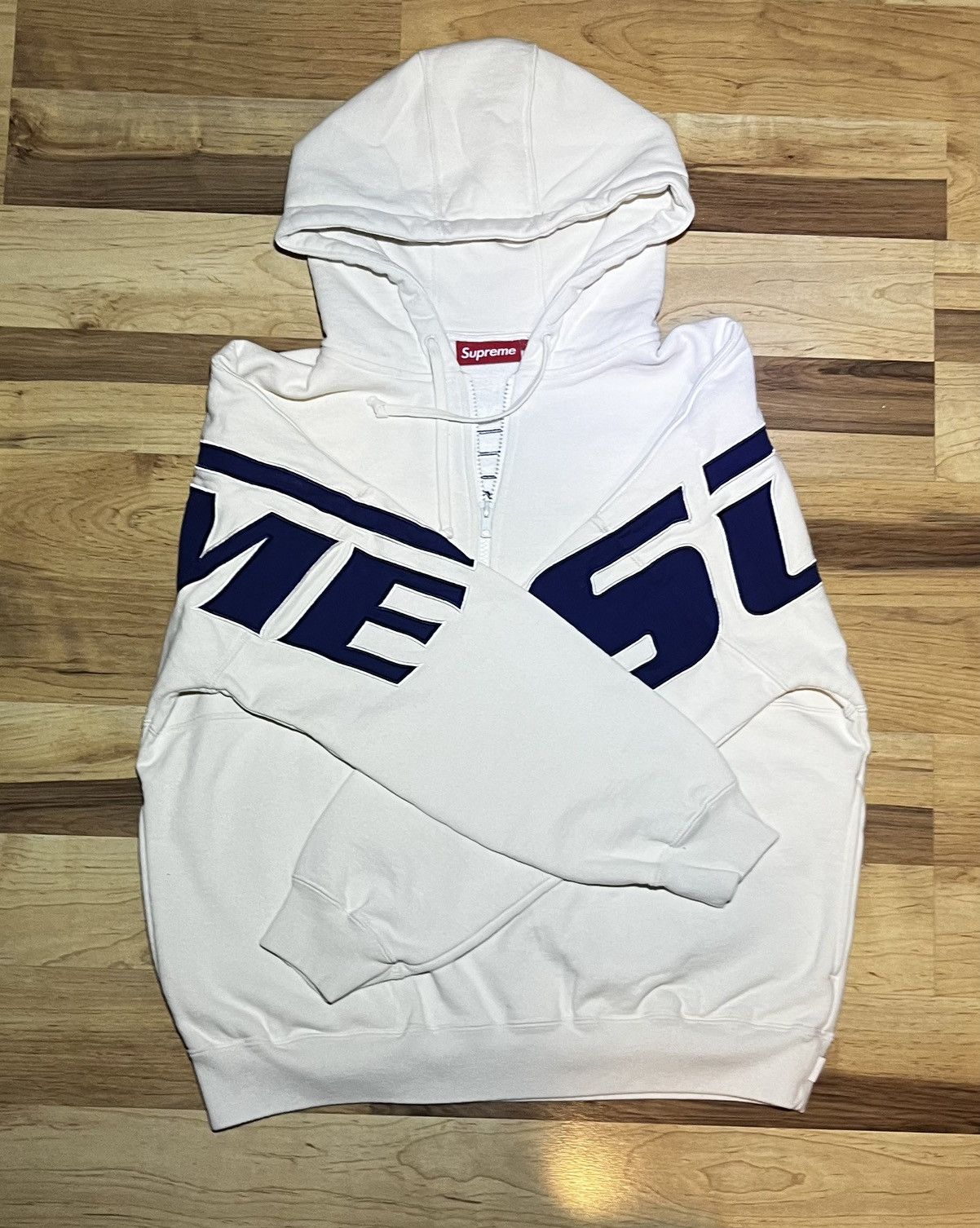 Supreme Supreme Wrapped Half Zip Hooded Sweatshirt Stone Size US S / EU 44-46 / 1 - 5 Thumbnail