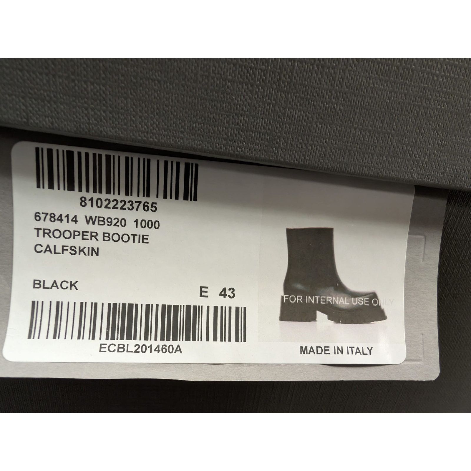 Balenciaga o1rshd1 Calfskin Trooper Bootie in Black Size US 10 / EU 43 - 20 Thumbnail