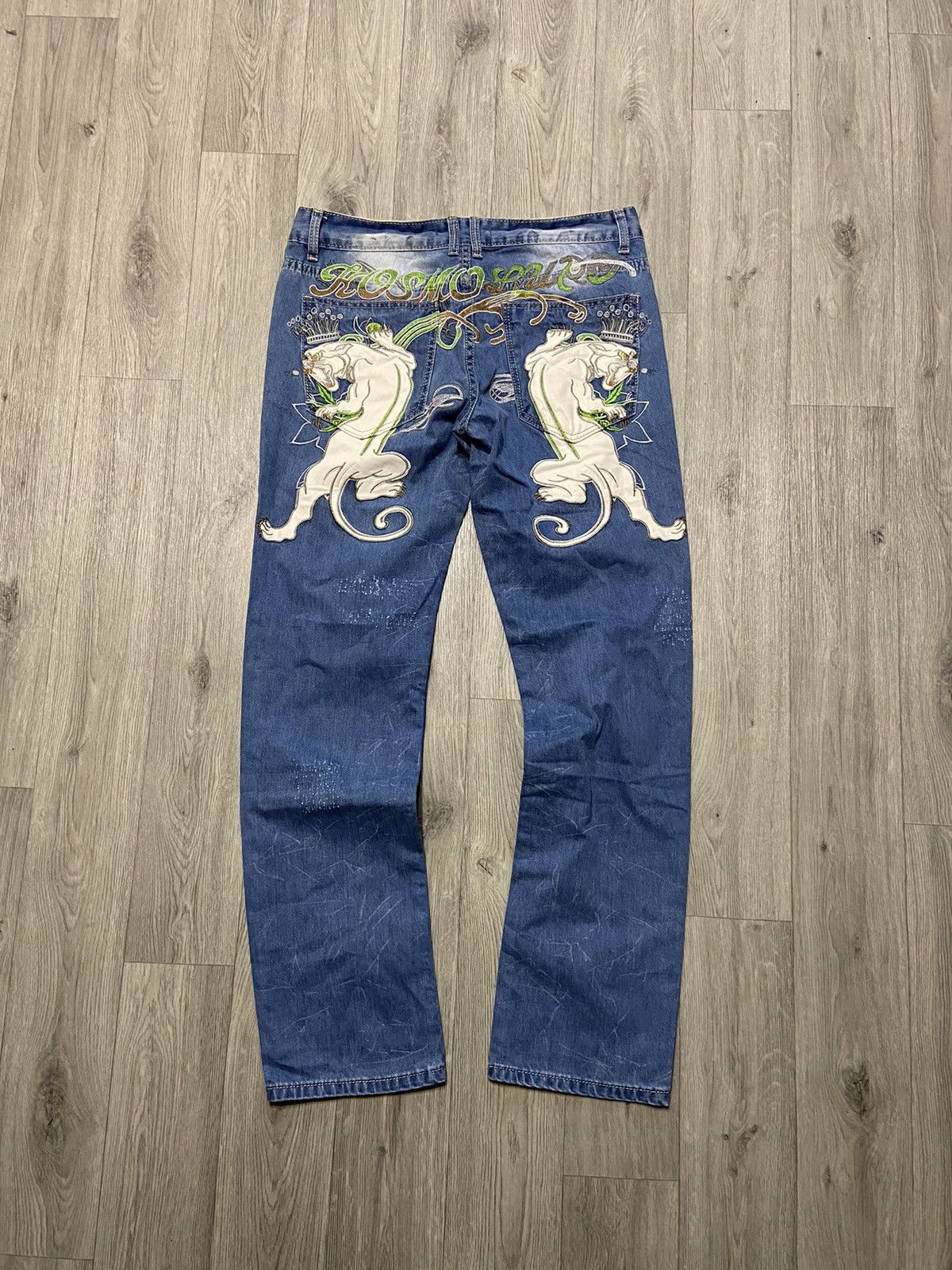 Ed Hardy Japanese Kosmo Lupo Ed Hardy style Vintage Y2K Denim Jeans Size US 32 / EU 48 - 1 Thumbnail