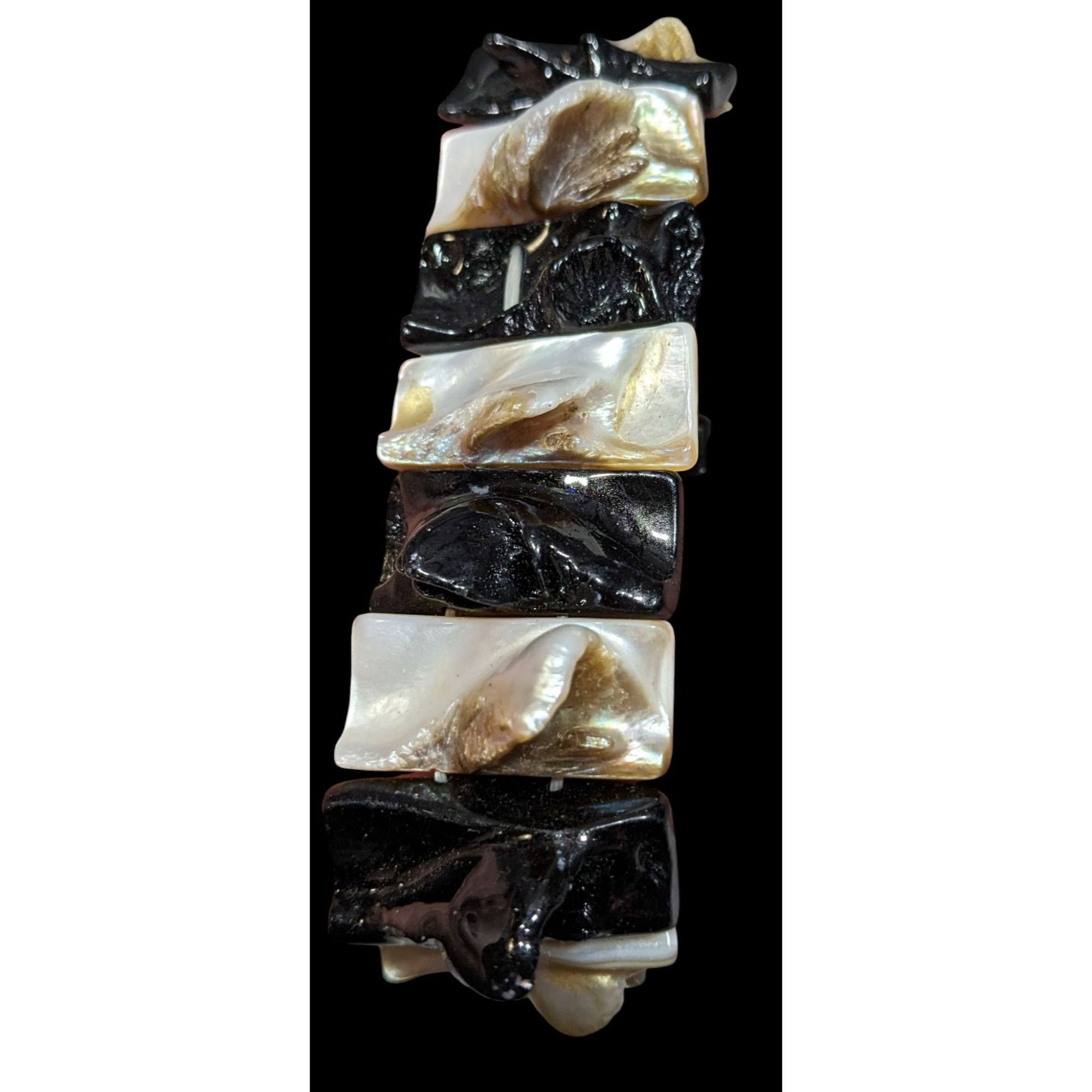 Other Vintage Mermaidcore Mother Of Pearl Black And White Stretch Size ONE SIZE - 3 Thumbnail