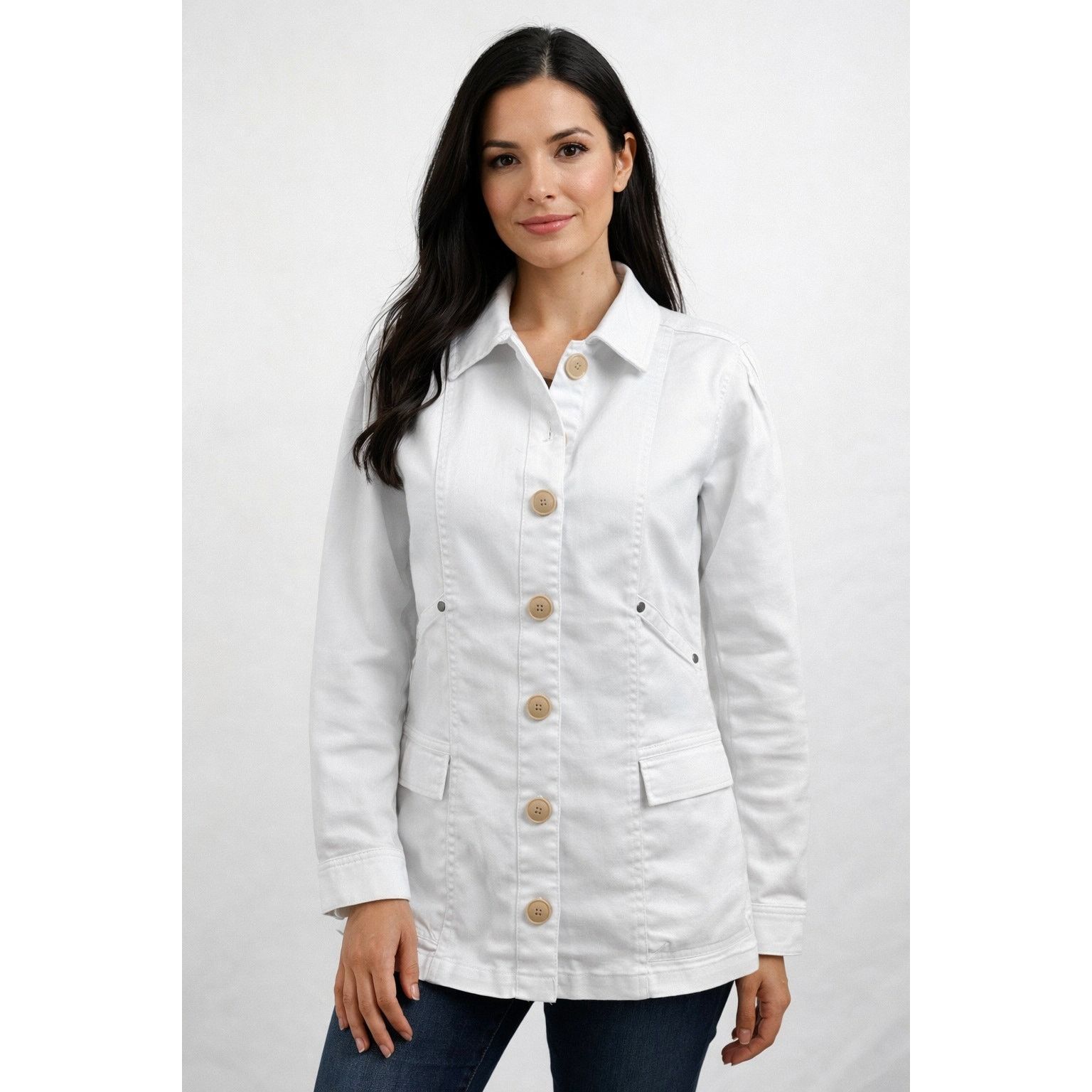 Other Anybody Stretch Twill Utility Jacket Crisp White XS Size XS / US 0-2 / IT 36-38 - 1 Thumbnail