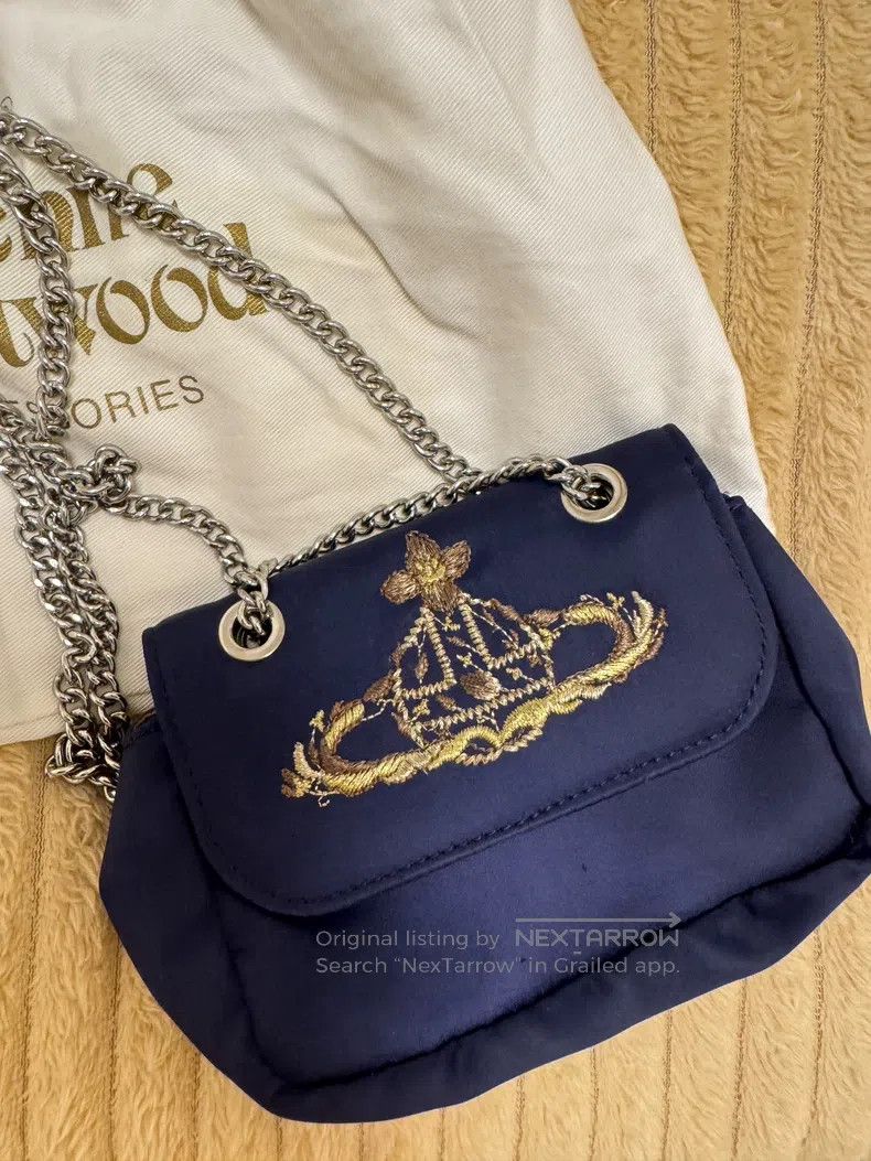 Vivienne Westwood Vivienne Westwood size os Satin small bag embroidered Satur Size ONE SIZE - 2 Thumbnail