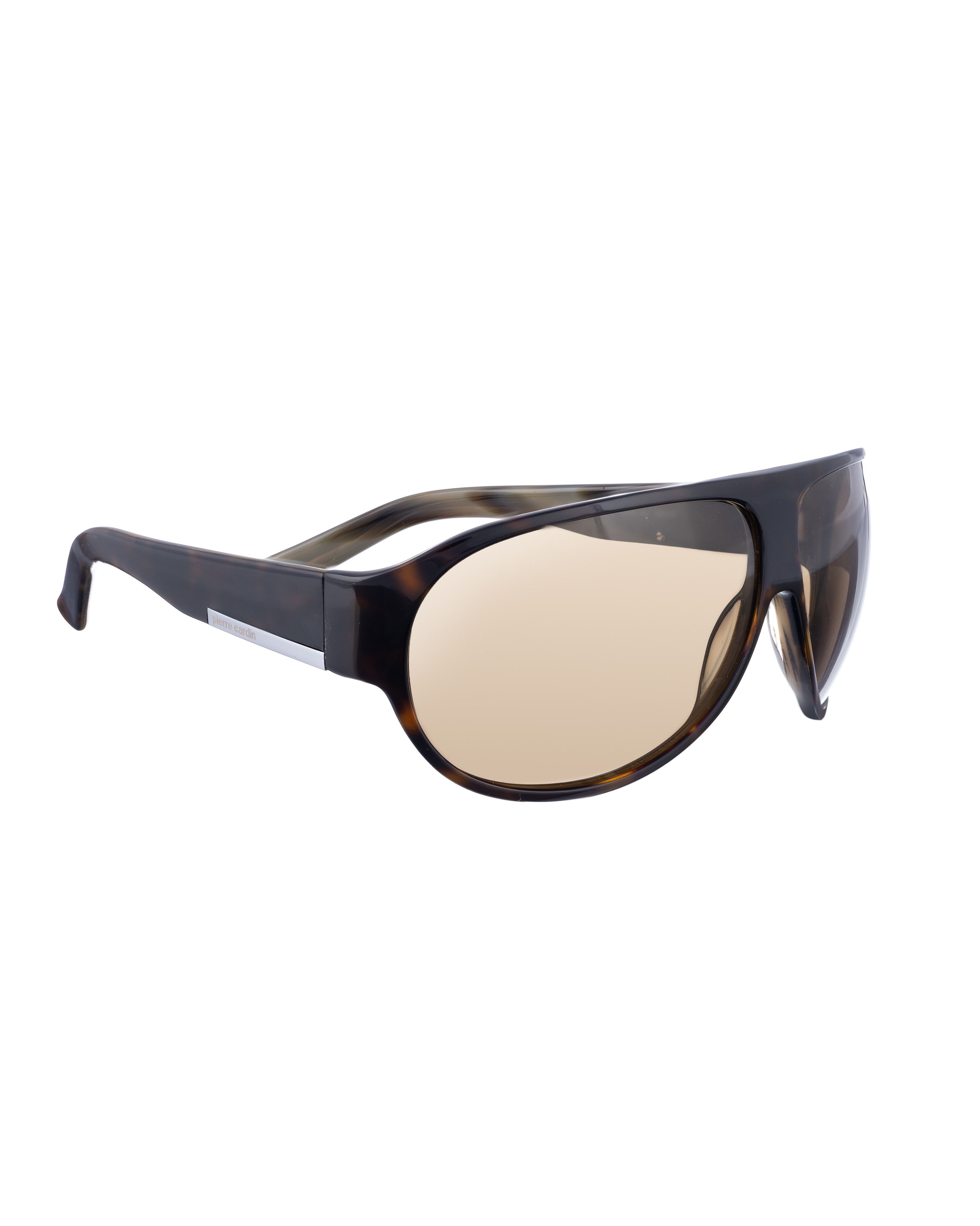 Pierre Cardin Pierre Cardin 00s Havana Plastic Aviator Sunglasses Size ONE SIZE - 1 Thumbnail