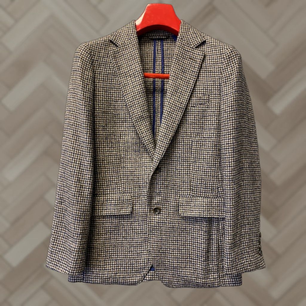 Bonobos BONOBOS Blazer 36R Slim Wool Blend Brown Houndstooth Jacket /0692 Size 36R - 1 Thumbnail