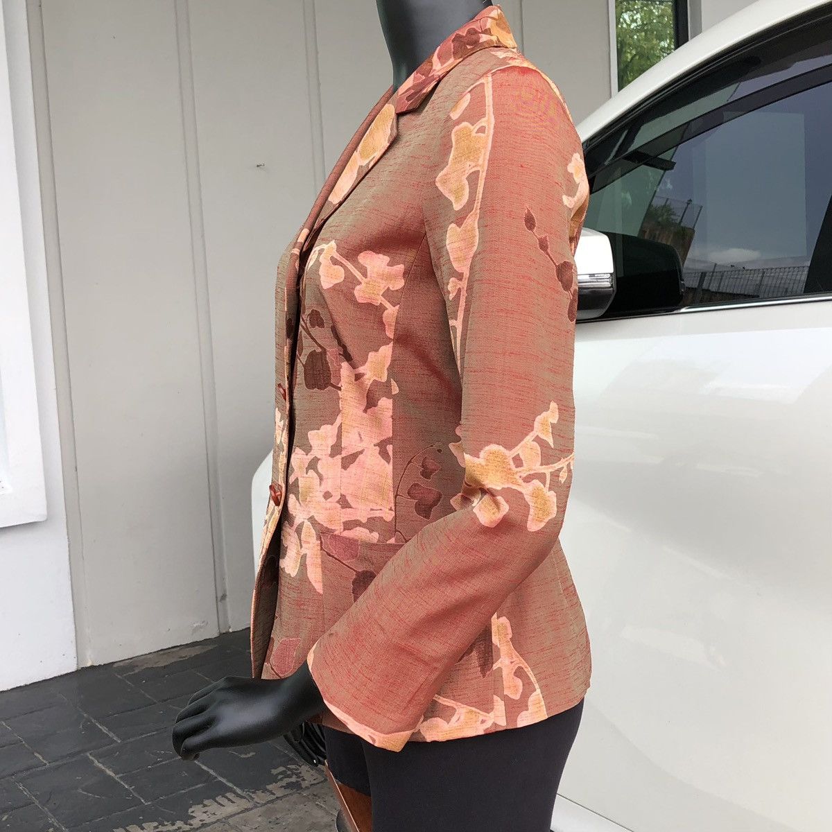 Kenzo KENZO Paris Brown Floral Pattern Rayon Suit Blazer / Jacket Size M / US 6-8 / IT 42-44 - 5 Thumbnail