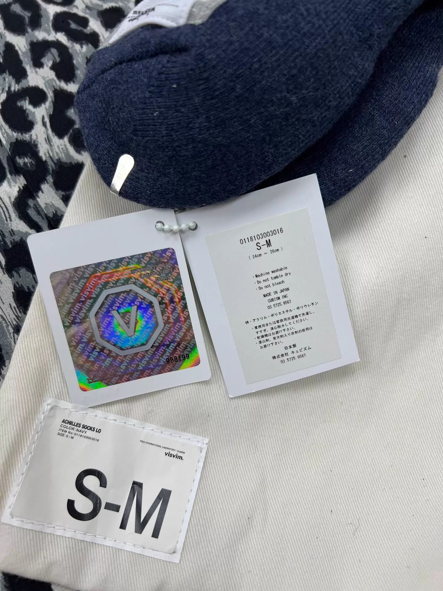 Visvim VISVIM ACHILLES SOCKS LOW NAVY S/M Size ONE SIZE - 5 Thumbnail