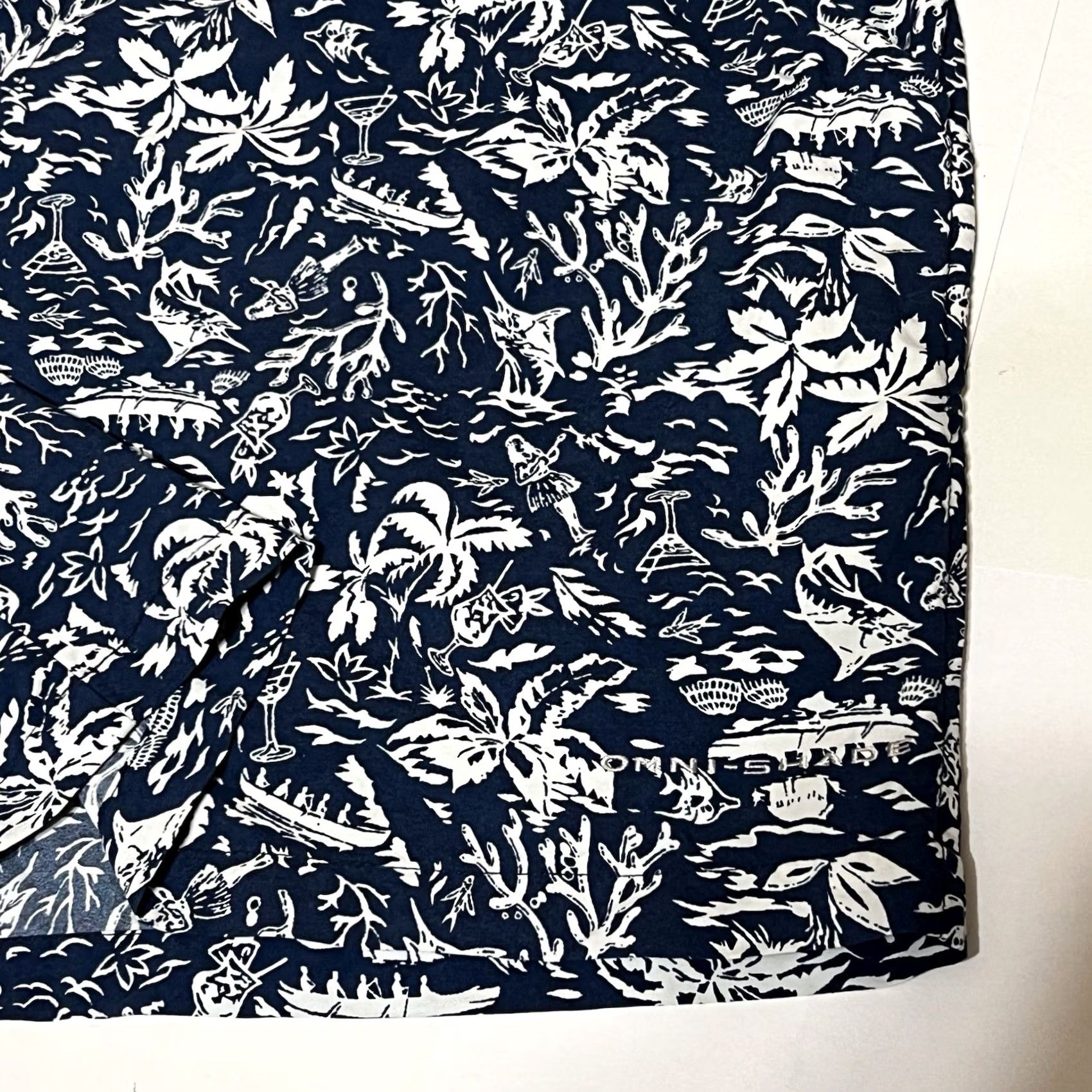 Vintage Columbia Trunks Mens Large Blue PFG Tropical Drawstring Elastic Waist Pockets Swimming Bottom Short Size US 33 - 7 Thumbnail