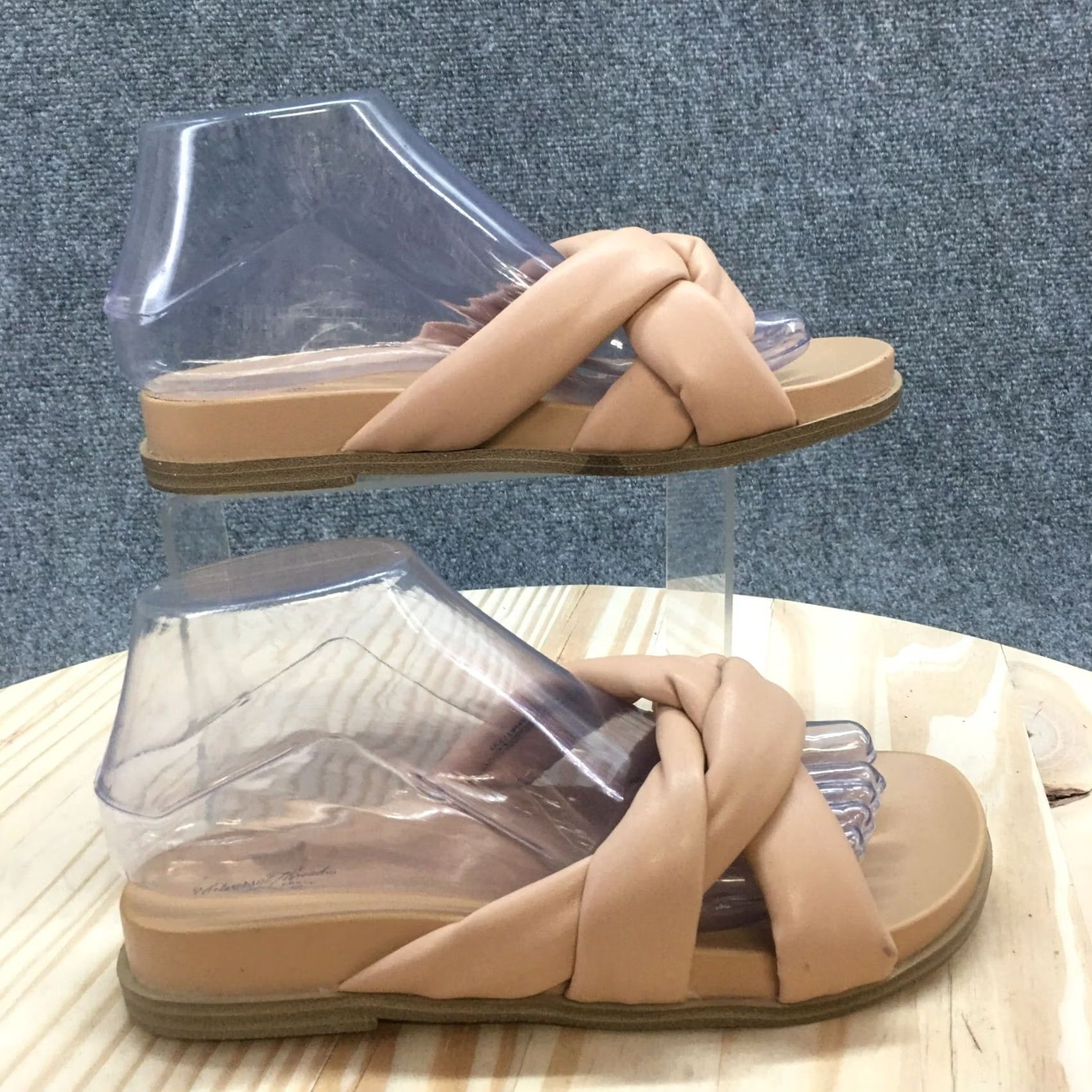 Vintage Universal Thread Sandal Womens 6.5 Cosette Padded Slide Beige Faux Leather Size US 7 / IT 37 - 2 Thumbnail