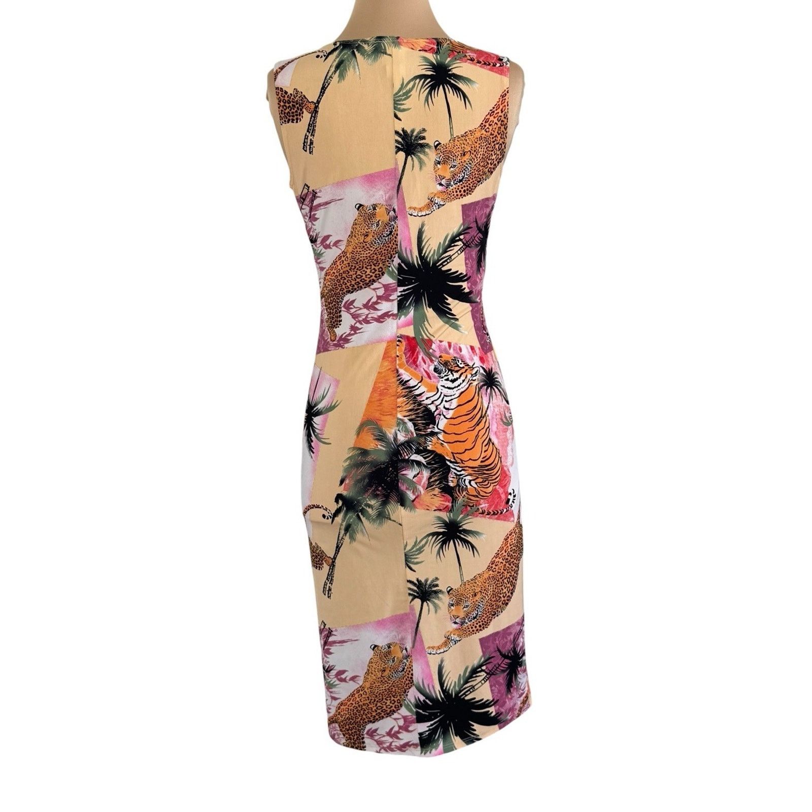 Other RUBBER DUCKY Leopard Tiger Tropical Midi Dress Retro BOLD M Size M / US 6-8 / IT 42-44 - 7 Thumbnail