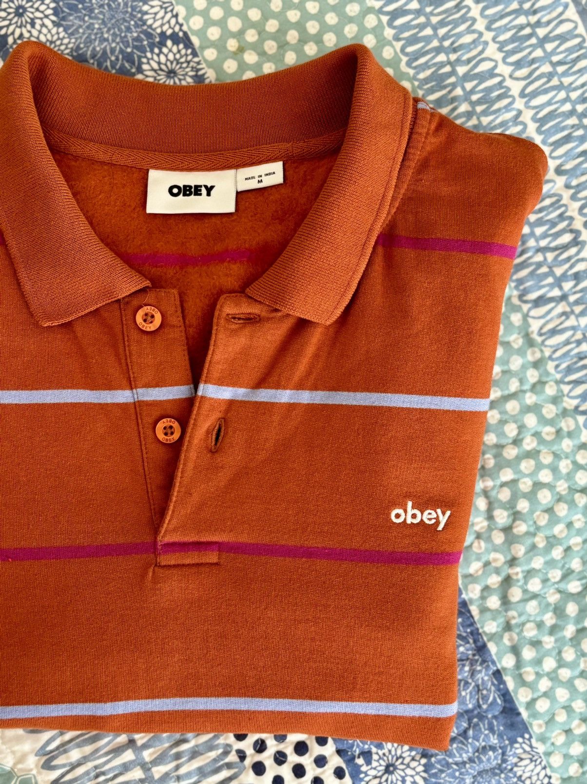 Obey Obey - Long Sleeves Polo Size US M / EU 48-50 / 2 - 3 Thumbnail