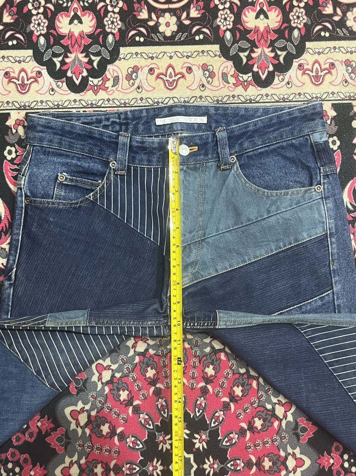 Diet Butcher Slim Skin Diet Butcher Slim Skin Upcycled Reworked Straight Fit Jeans Size US 32 / EU 48 - 14 Thumbnail