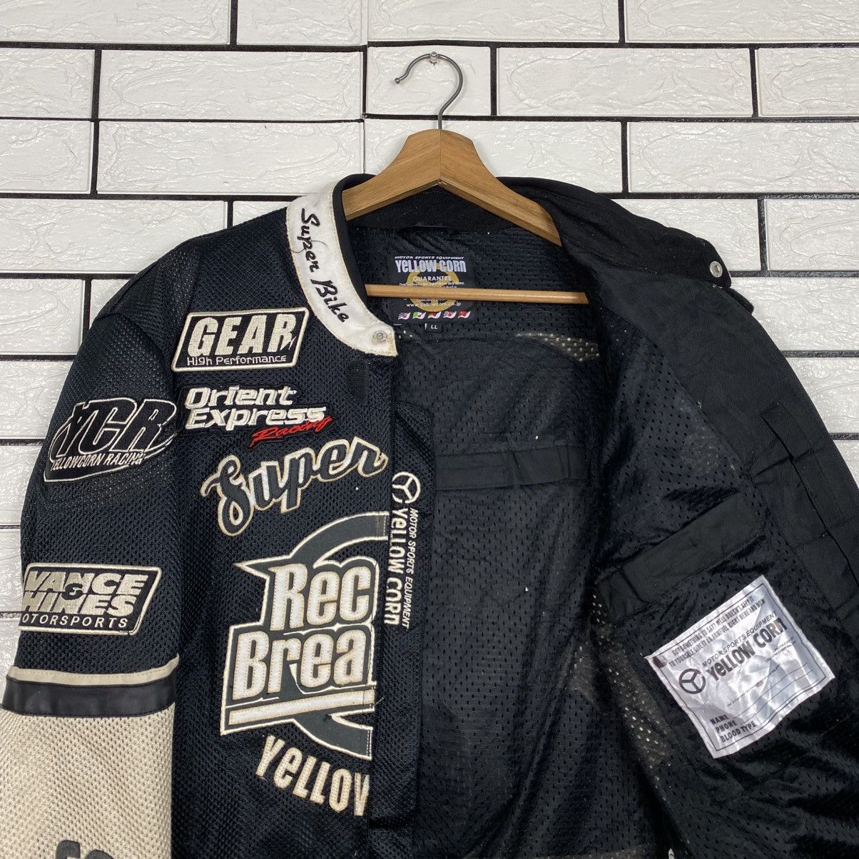 YELLOW CORN Vintage Biker Jacket Cafe Racer Yellow Corn Big Logo Size US L / EU 52-54 / 3 - 16 Thumbnail