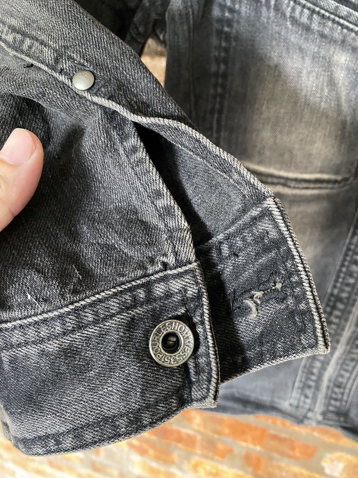 5351 POUR LES HOMMES Diamond stitch faded detailing wash denim Jacket Size US M / EU 48-50 / 2 - 12 Thumbnail