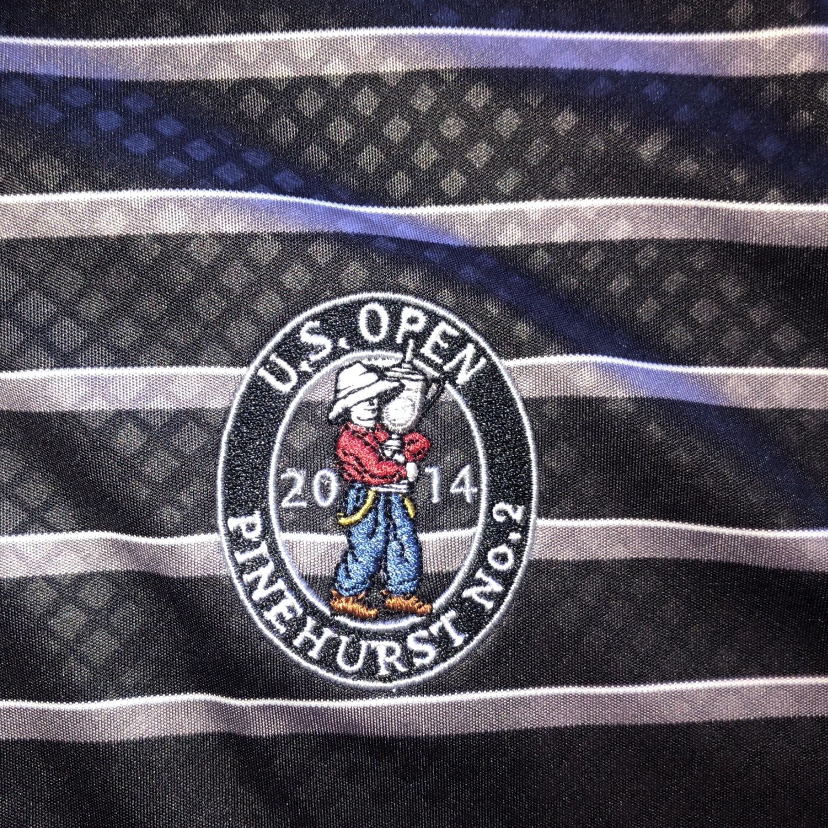 Under Armour Under Armour Polo Shirt Mens L Black Striped Open Short Sleeve Button-Up US Open Regular Size L Mens Size US L / EU 52-54 / 3 - 4 Thumbnail