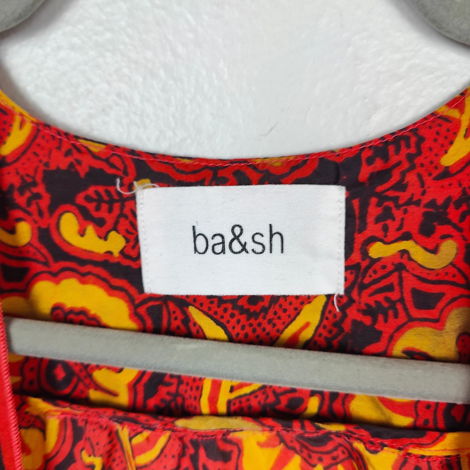 ba&sh Ba&sh Lady Kimono Robe Womens One Size 100% Silk Red Size ONE SIZE - 6 Thumbnail