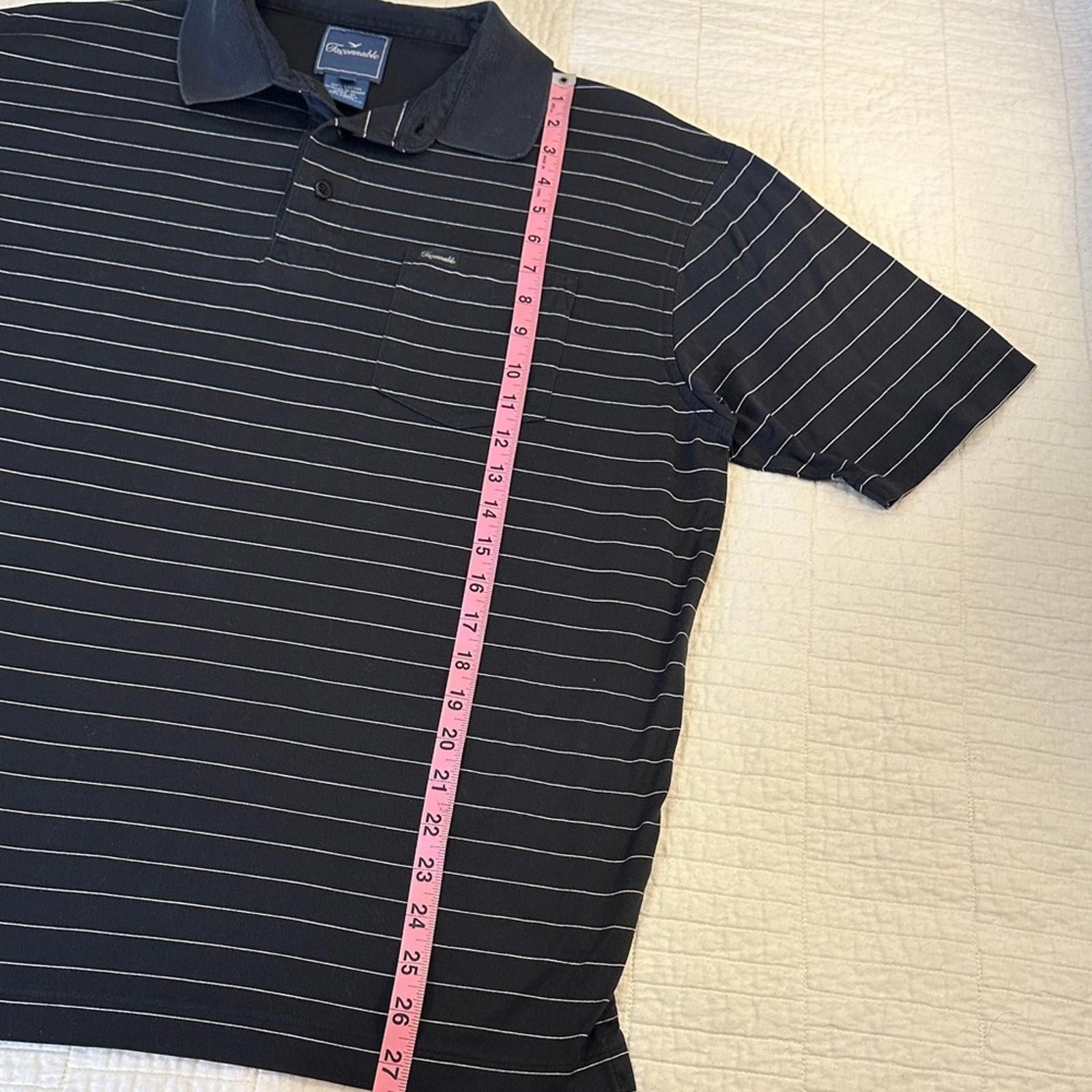 Faconnable Faconnable Medium Dress Shirt Short Sleeve Polo EUC Striped Size US M / EU 48-50 / 2 - 6 Thumbnail