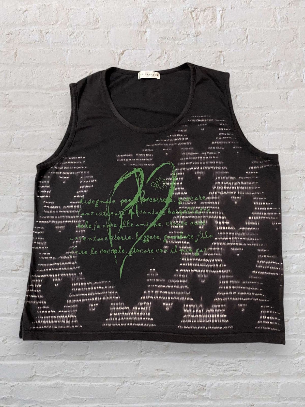 Japanese Brand JAPAN FINANCIER POEM HEART FULL PRINT SLEEVELESS Size US M / EU 48-50 / 2 - 1 Thumbnail