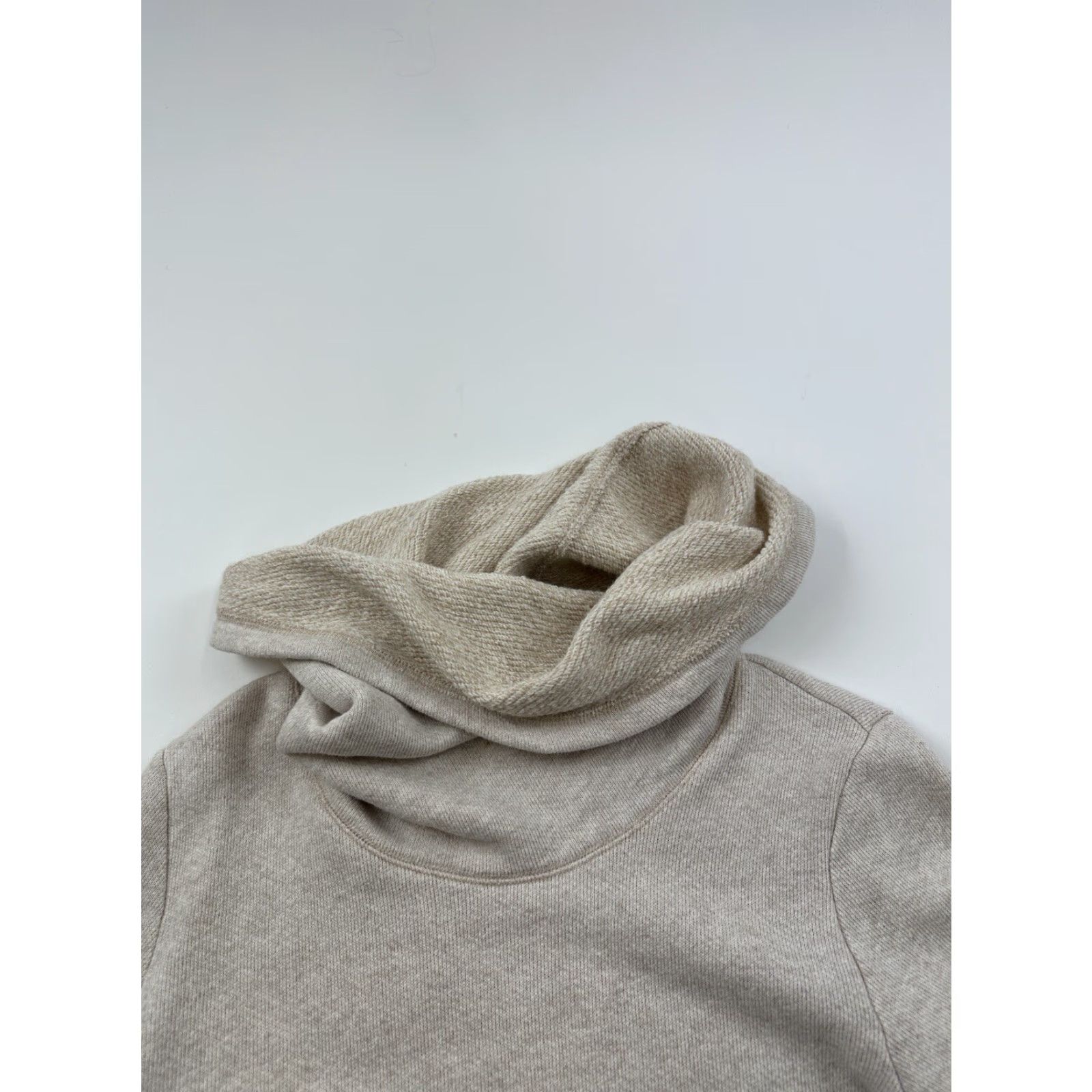 J.Crew J.Crew Sweater Shirt Funnelneck Pullover Wool Blend Womens Small Beige Pockets Size S / US 4 / IT 40 - 3 Thumbnail