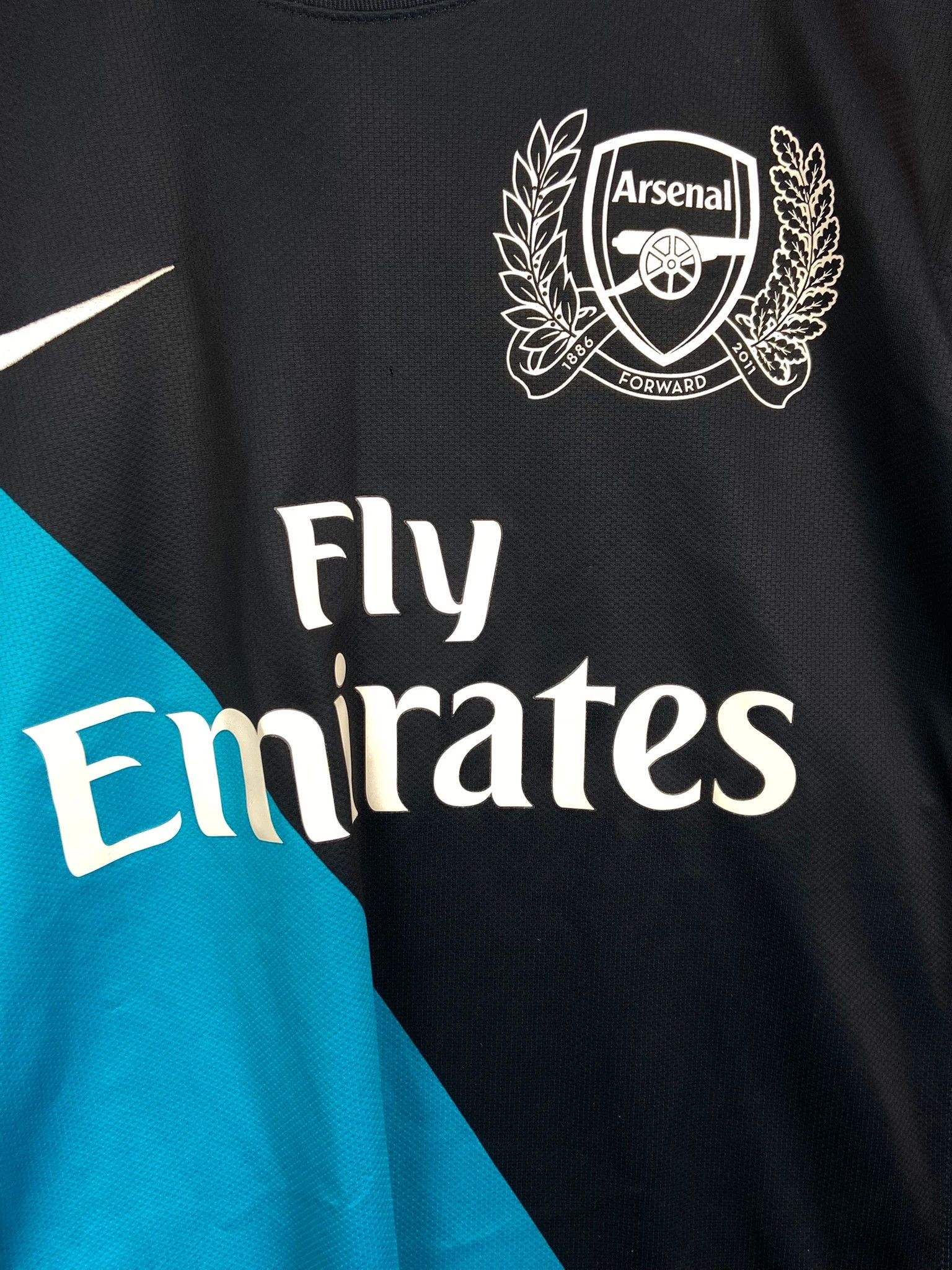 Nike Arsenal Black Blue T-Shirt L Football Vintage Size US L / EU 52-54 / 3 - 4 Thumbnail