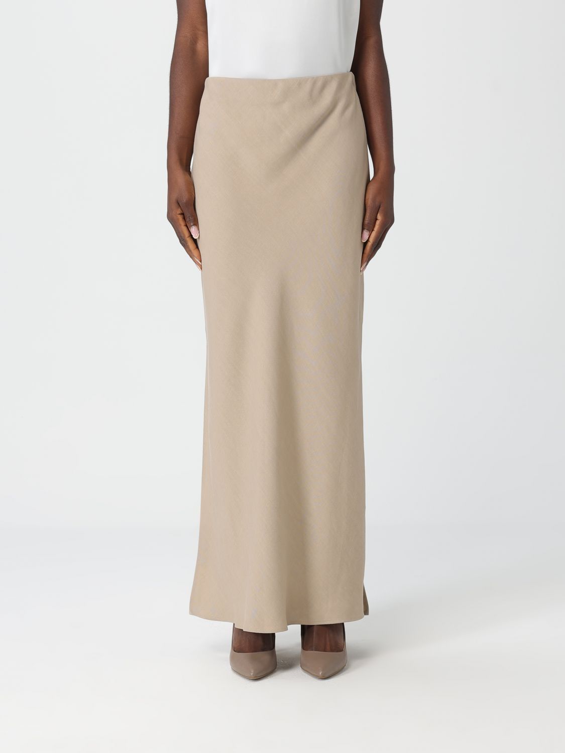 Brunello Cucinelli Brunello Cucinelli Skirt Woman Beige Size 30" / US 8 / IT 44 - 1 Thumbnail