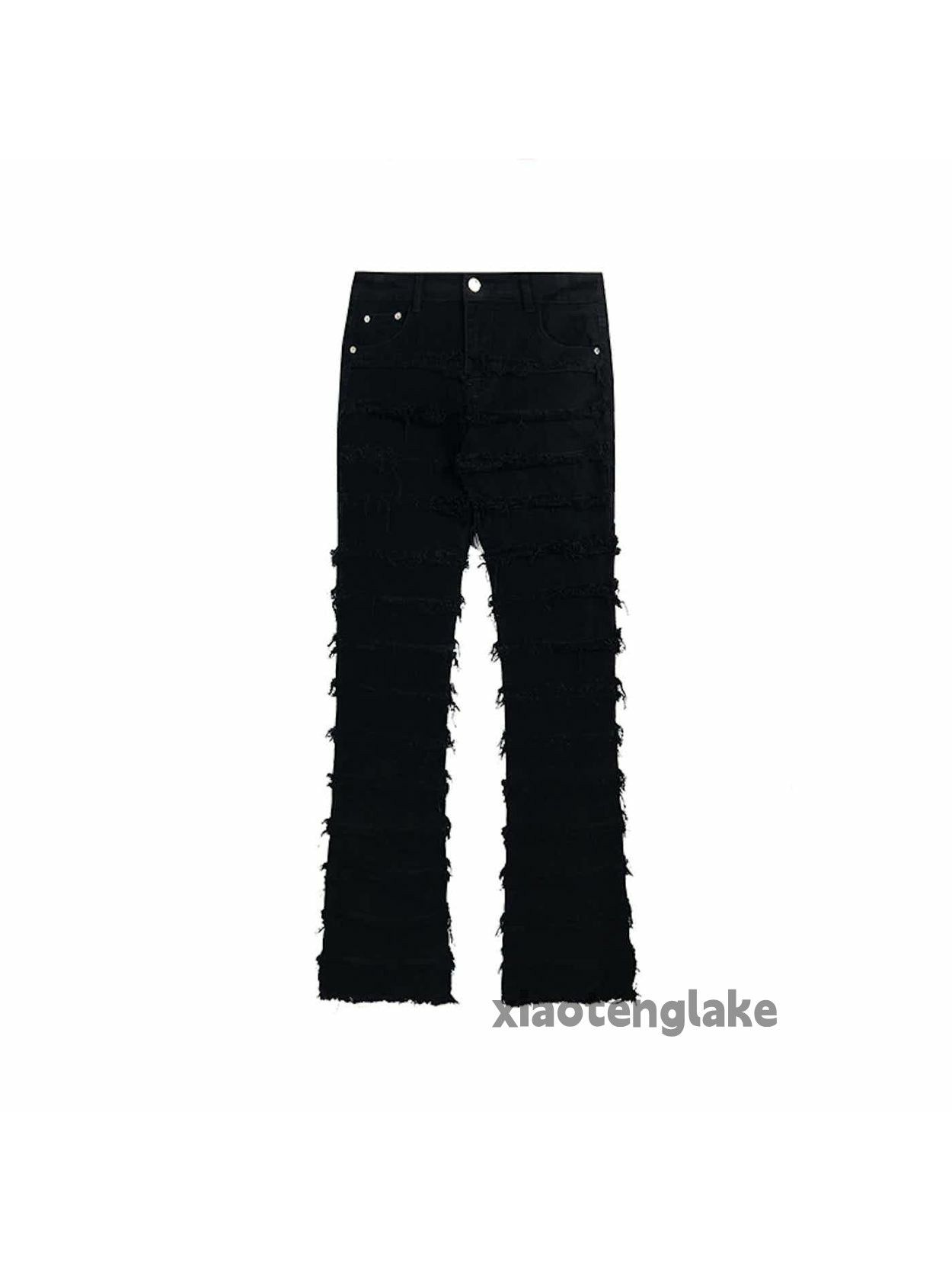 Jean × Vintage washed faded damaged punk grunge ripped jeans Size US 34 / EU 50 - 3 Thumbnail