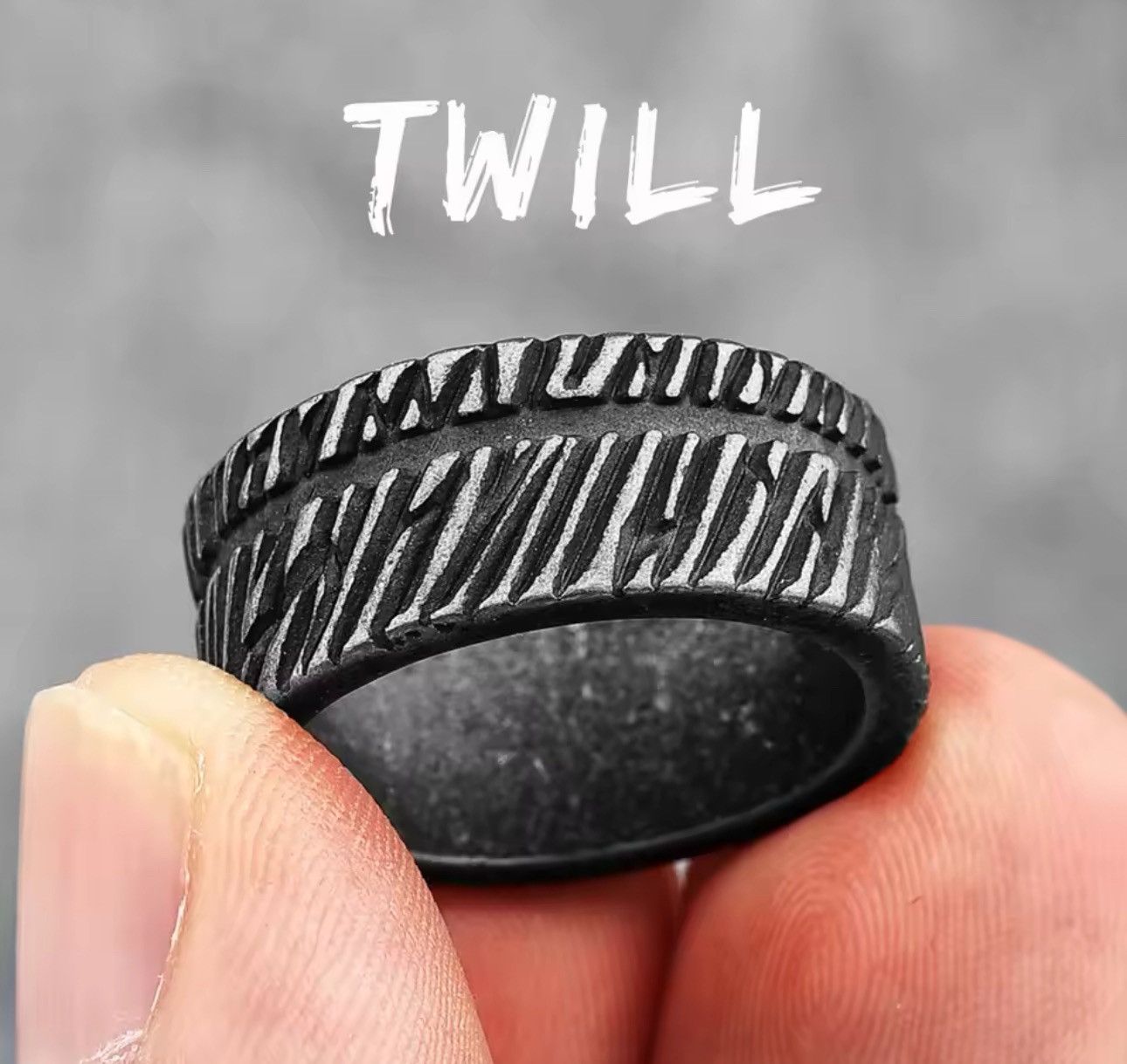Jewelry × Vintage Simple Vintage Geometry Stainless Steel Mens Rings Size ONE SIZE - 1 Thumbnail