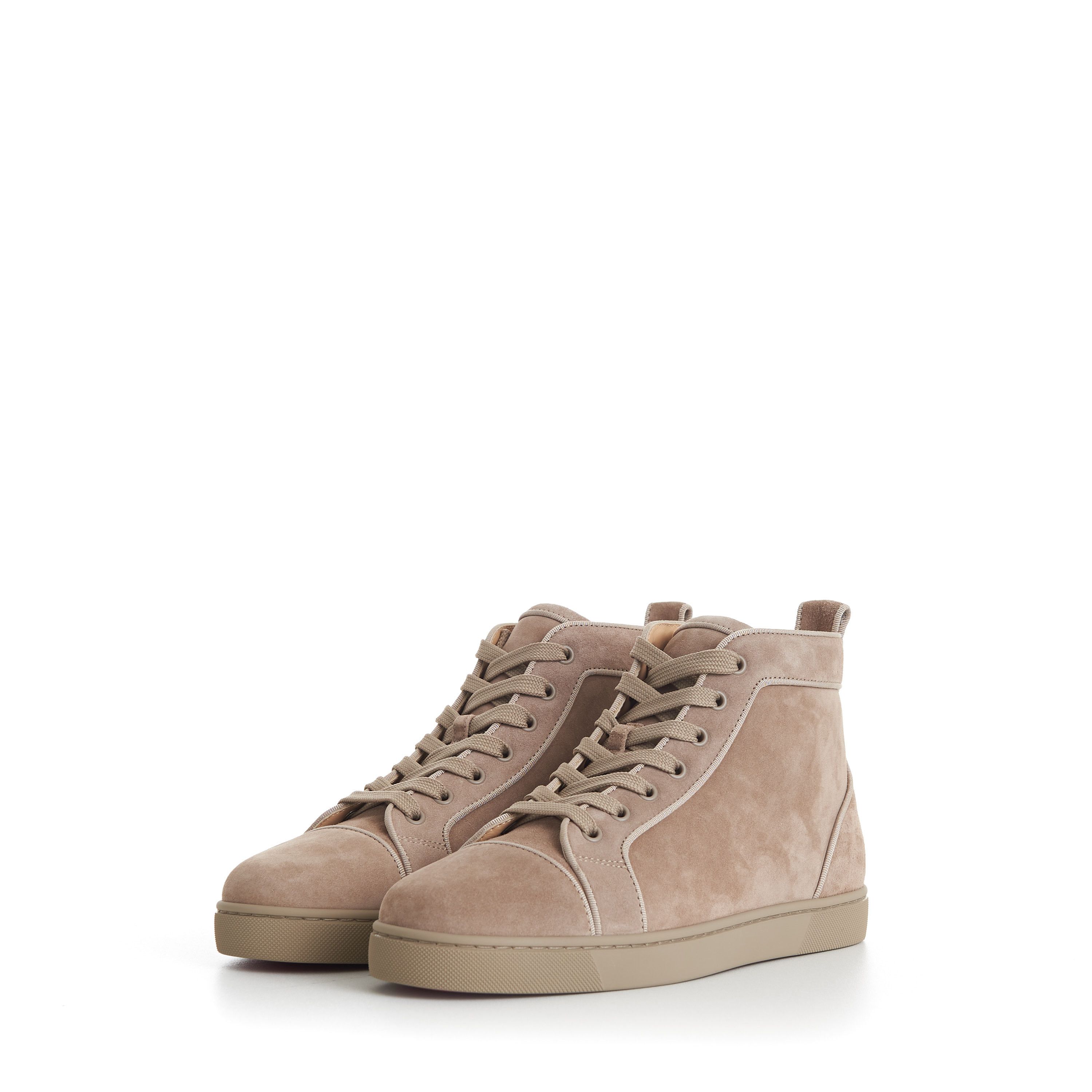 Christian Louboutin Louis High Top Sneakers - Suede, Saharienne Beige Size US 7 / EU 40 - 4 Thumbnail