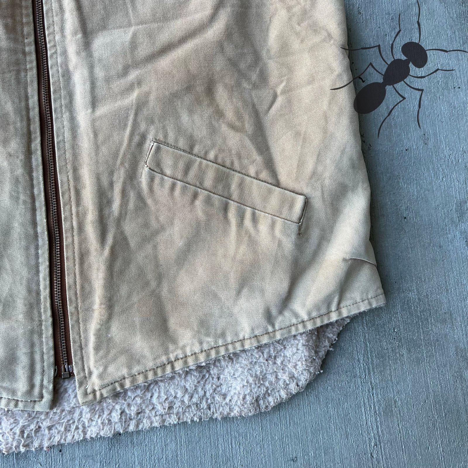 Carhartt × Vintage Carhartt faded brown sherpa lined work wear vest Size US L / EU 52-54 / 3 - 4 Thumbnail