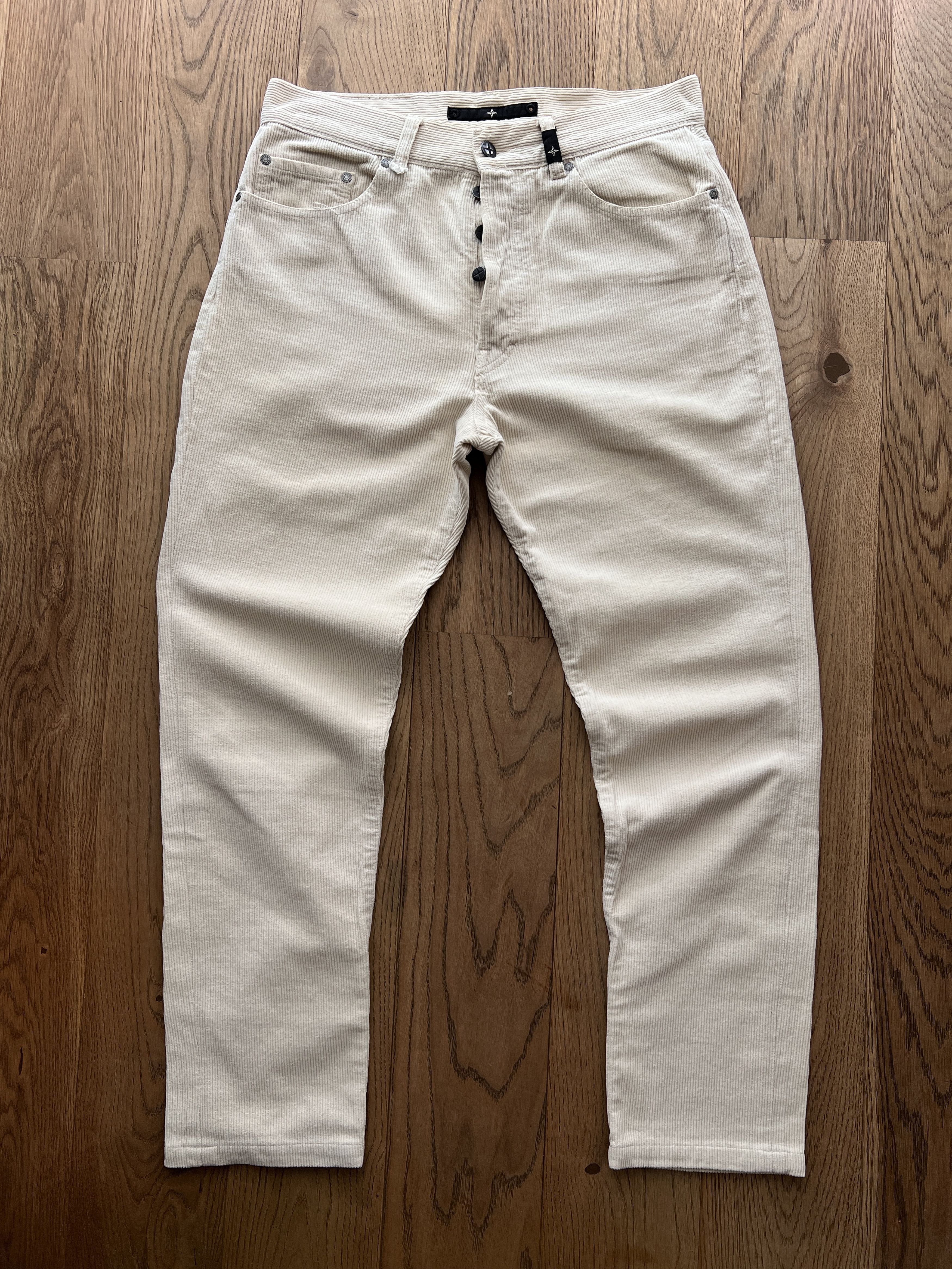 Stone Island Rare! Stone Island vintage 90s cream corduroy pants velvet Size US 31 - 2 Thumbnail