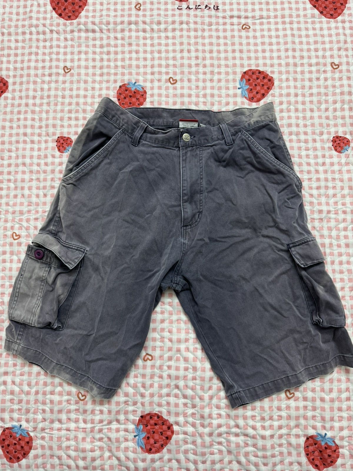 image of Skategang x Vintage Counter Culture Skateboarding Short in Grey, Men's (Size 32)