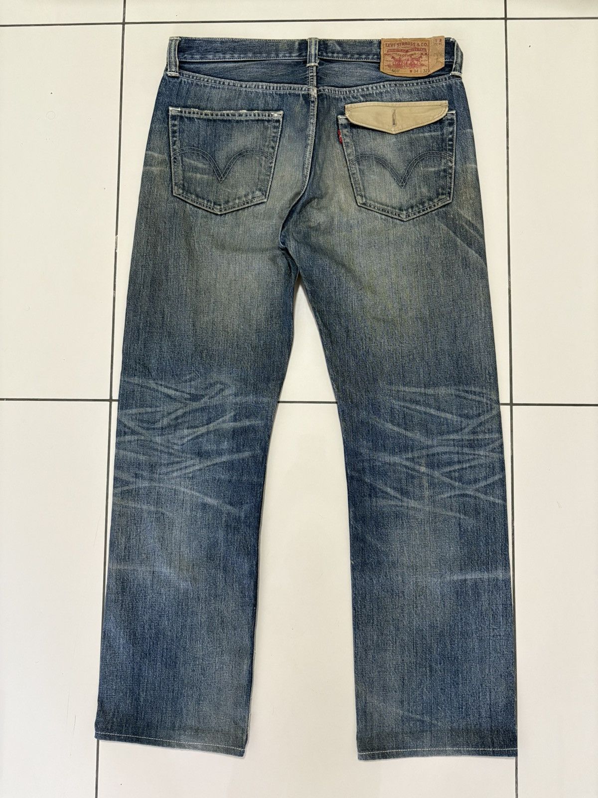 Levi's Levi's 501 Heavily Distressed Jeans Denim Size US 35 - 1 Thumbnail