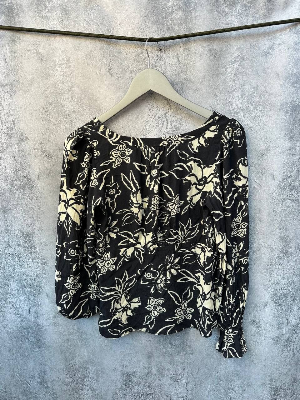 ba&sh RRP 150€ BA&SH Gathered Floral-Print Crepe Blouse Button Size S / US 4 / IT 40 - 3 Thumbnail