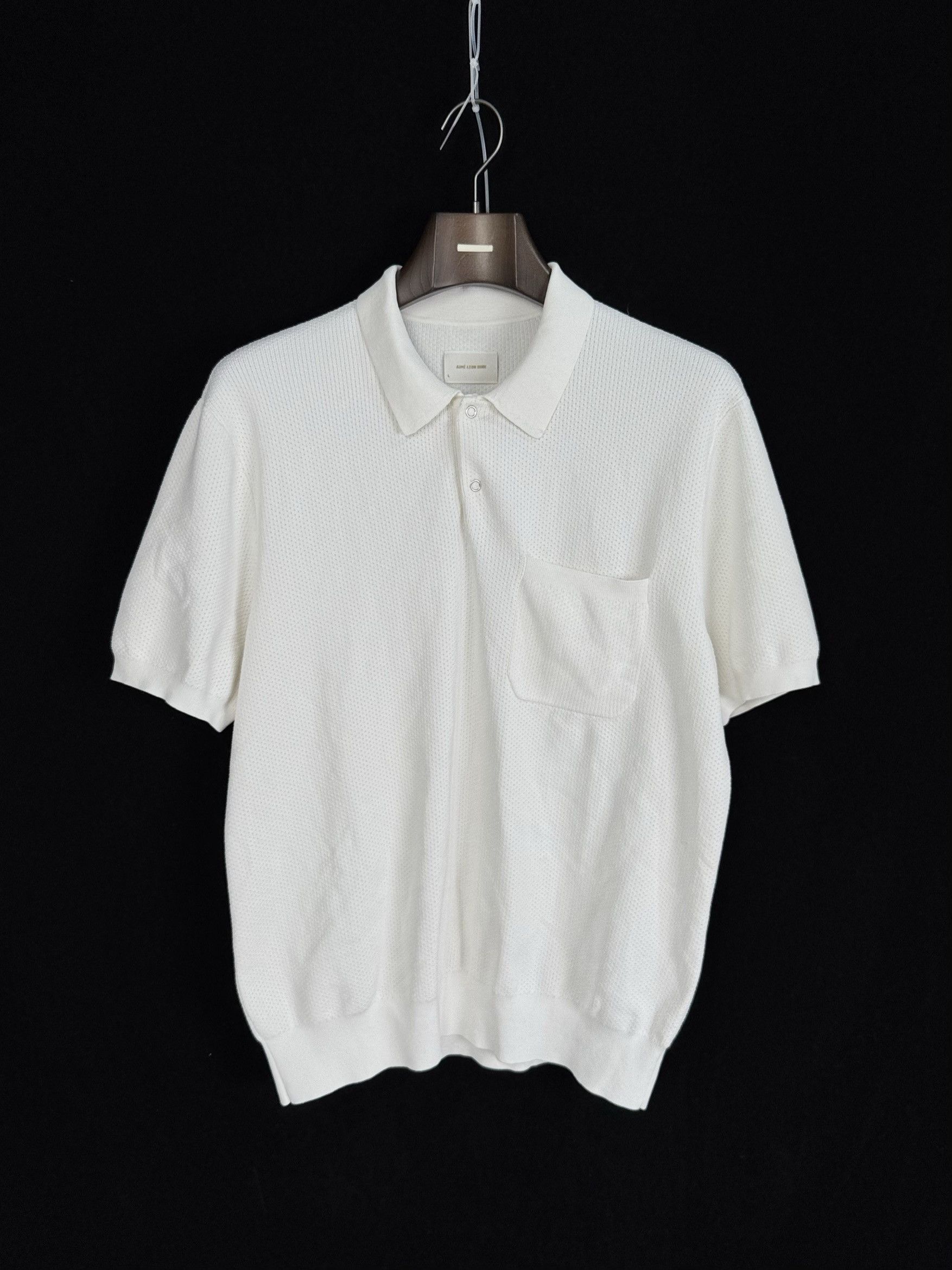 UNWORN* ALD Mesh Knit Polo Short Sleeves Ivory SS23