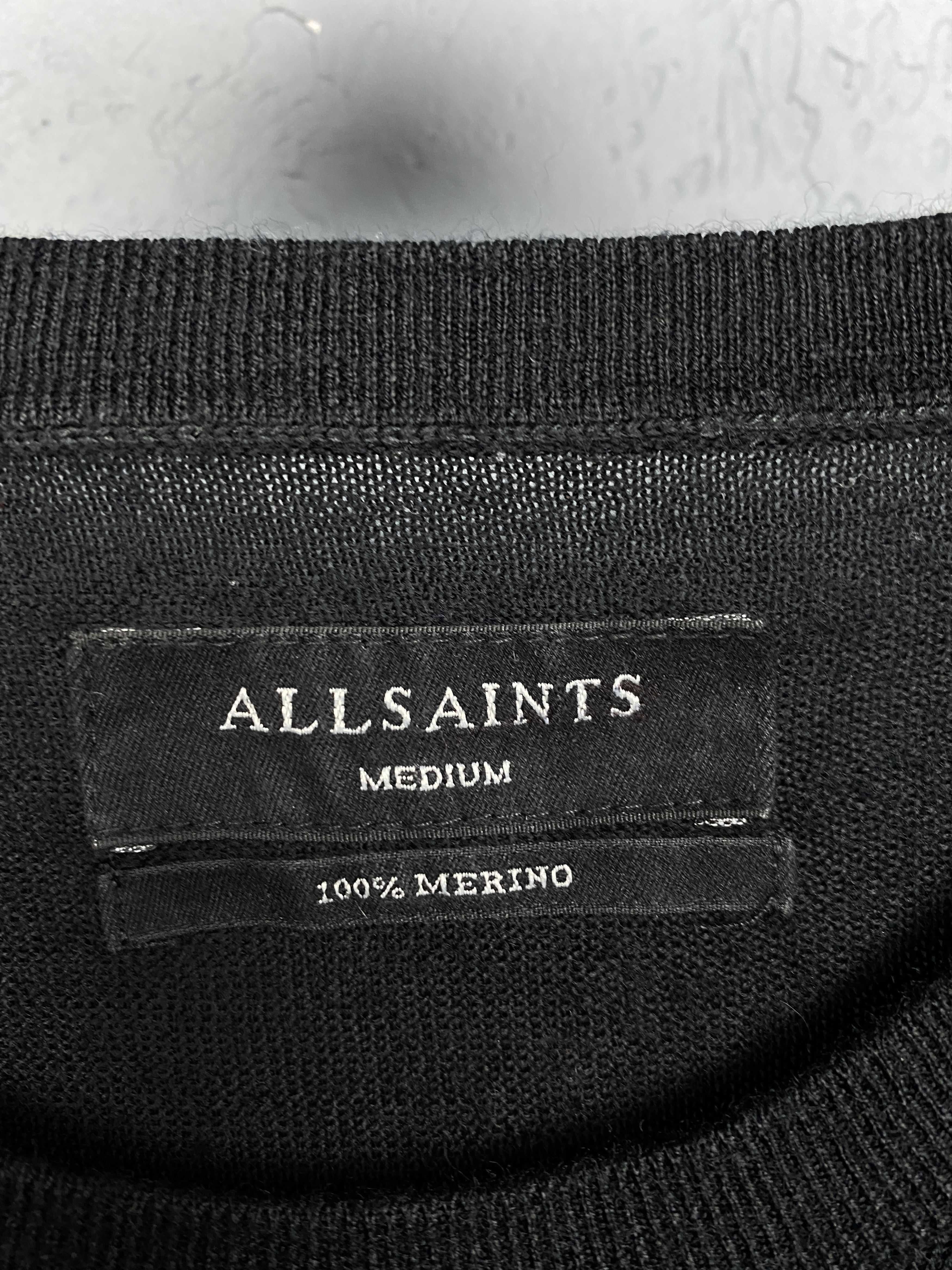 Allsaints AllSaints Mens Mode Merino Crew Neck Wool Knit Sweater Size US M / EU 48-50 / 2 - 4 Thumbnail