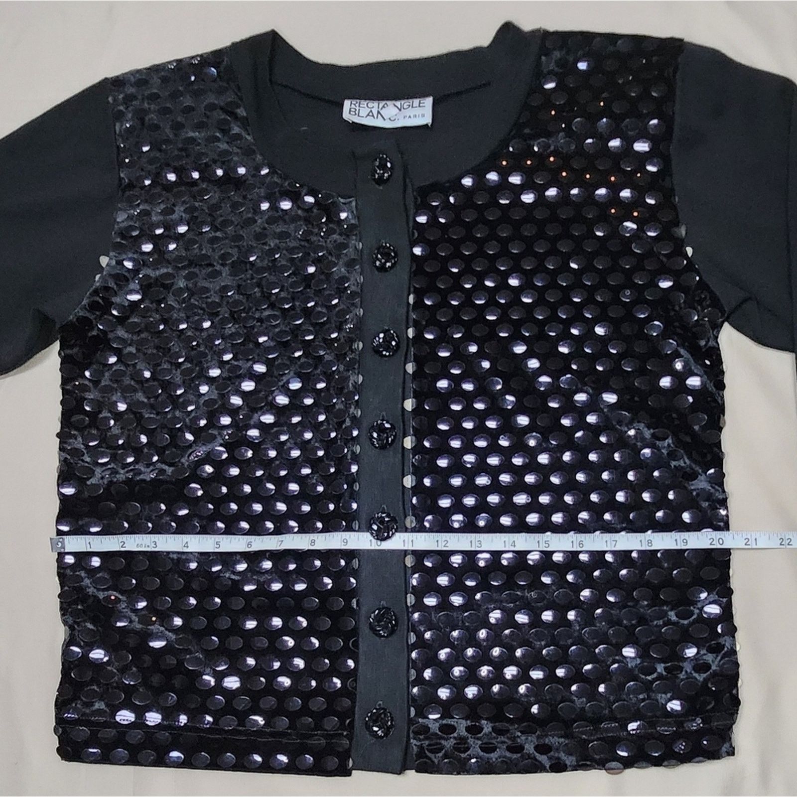 Other Rectangle Blanc Paris Perforated Velvet Sequin Cardigan M Size M / US 6-8 / IT 42-44 - 8 Thumbnail