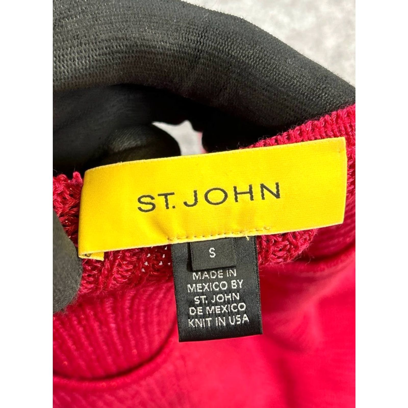 St. John VINTAGE ST.JOHN Women’s Blouse Shirt Adult Small Red Wool Knit Casual Spring Fall Summer Mens Size S / US 4 / IT 40 - 3 Thumbnail