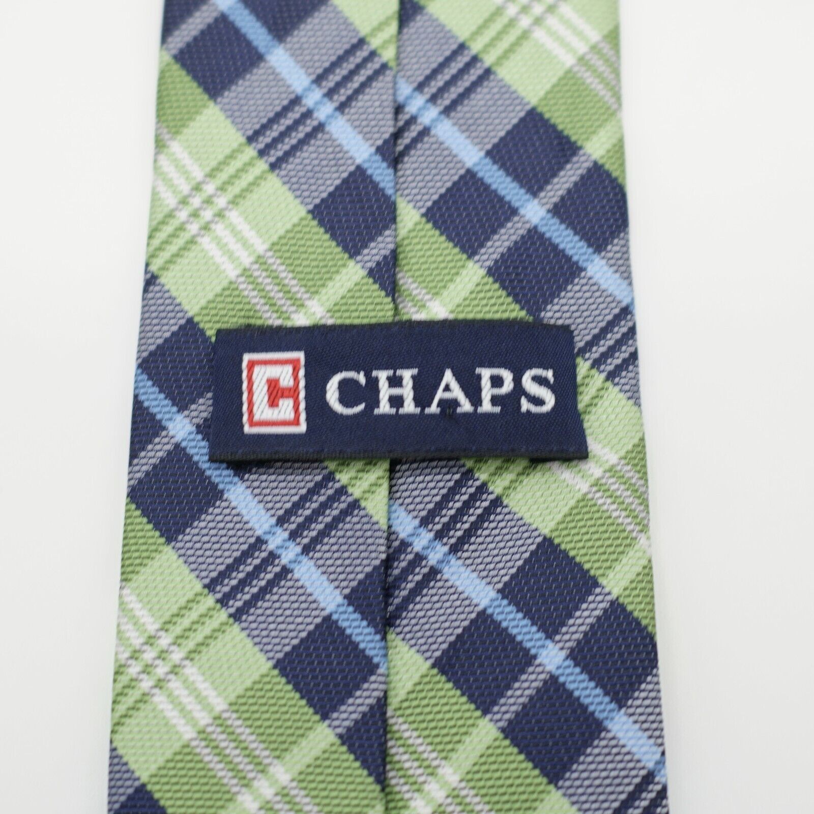Chaps Chaps Blue Green Plaid Boys Polyester Tie Size ONE SIZE - 2 Thumbnail