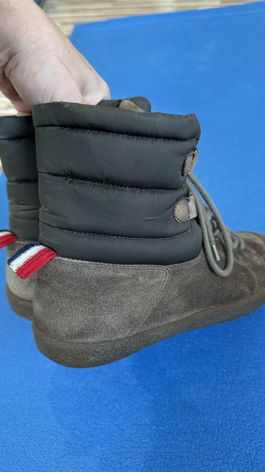 Moncler Moncler Men's Brown Hi Tops Suede Boot Size 41-42 8 US Size US 8.5 / EU 41-42 - 2 Thumbnail