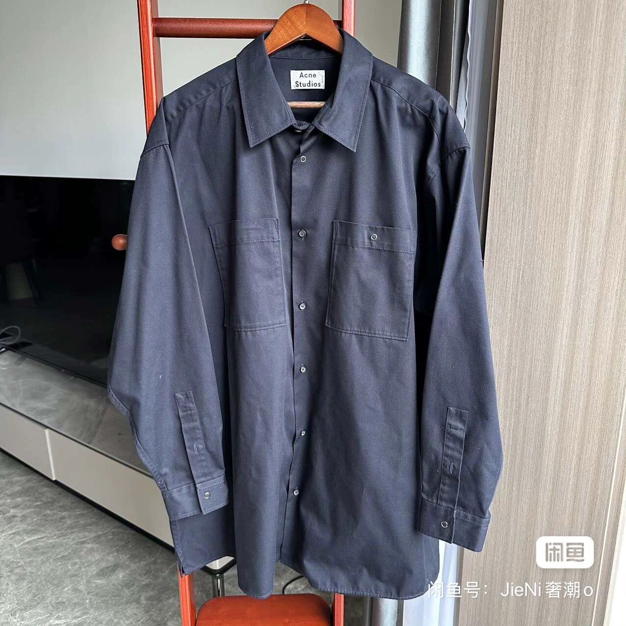 Acne Studios Acne Studios navy blue shirt jacket size 52 99new Size US L / EU 52-54 / 3 - 1 Thumbnail