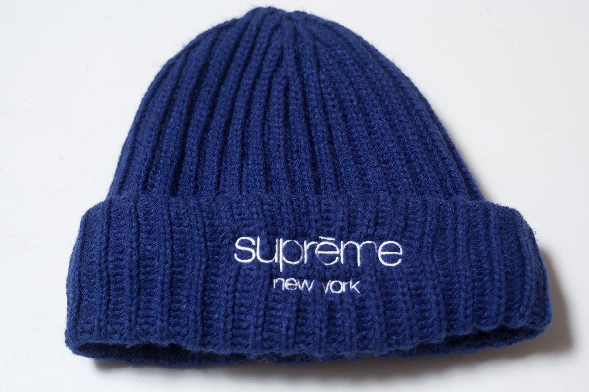 Supreme Supreme FW22 Ribbed beanie Blue Hat Size ONE SIZE - 1 Thumbnail