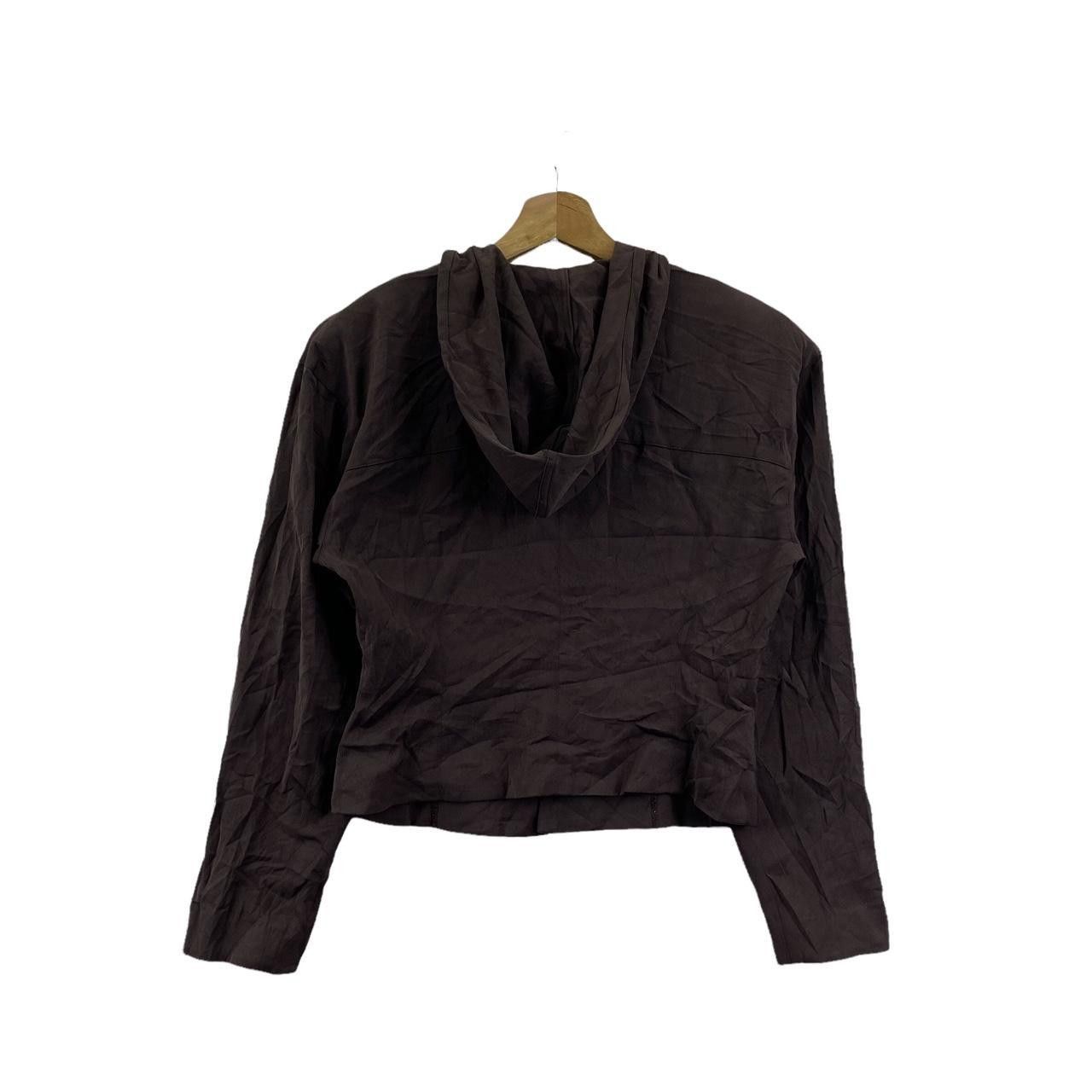 Vintage Vtg 90’ ELLE PARIS COLLECTION Minimalist Brown Hoodie Jacket Size S / US 4 / IT 40 - 2 Thumbnail