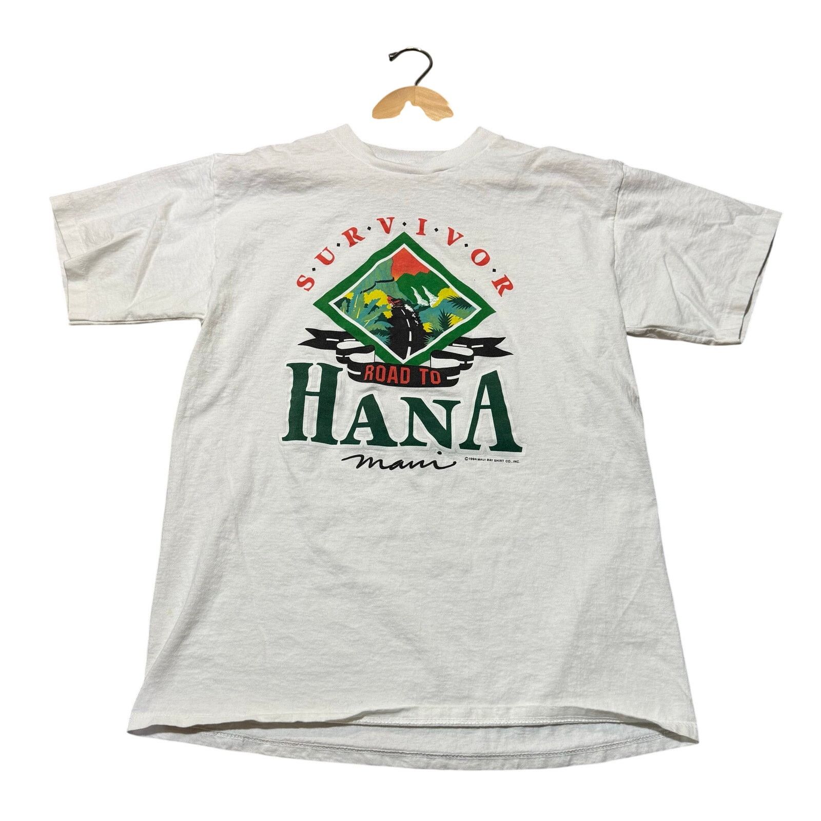 Vintage Vintage 1994 Road To Hana Survivor Tee Sz L Size US L / EU 52-54 / 3 - 2 Thumbnail