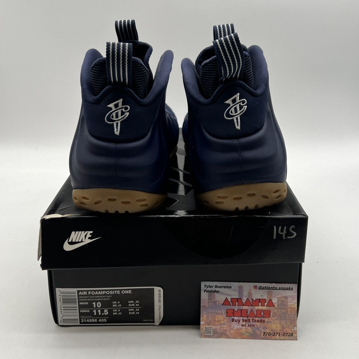 Nike Air Foamposite one midnight navy Size US 10 / EU 43 - 3 Thumbnail
