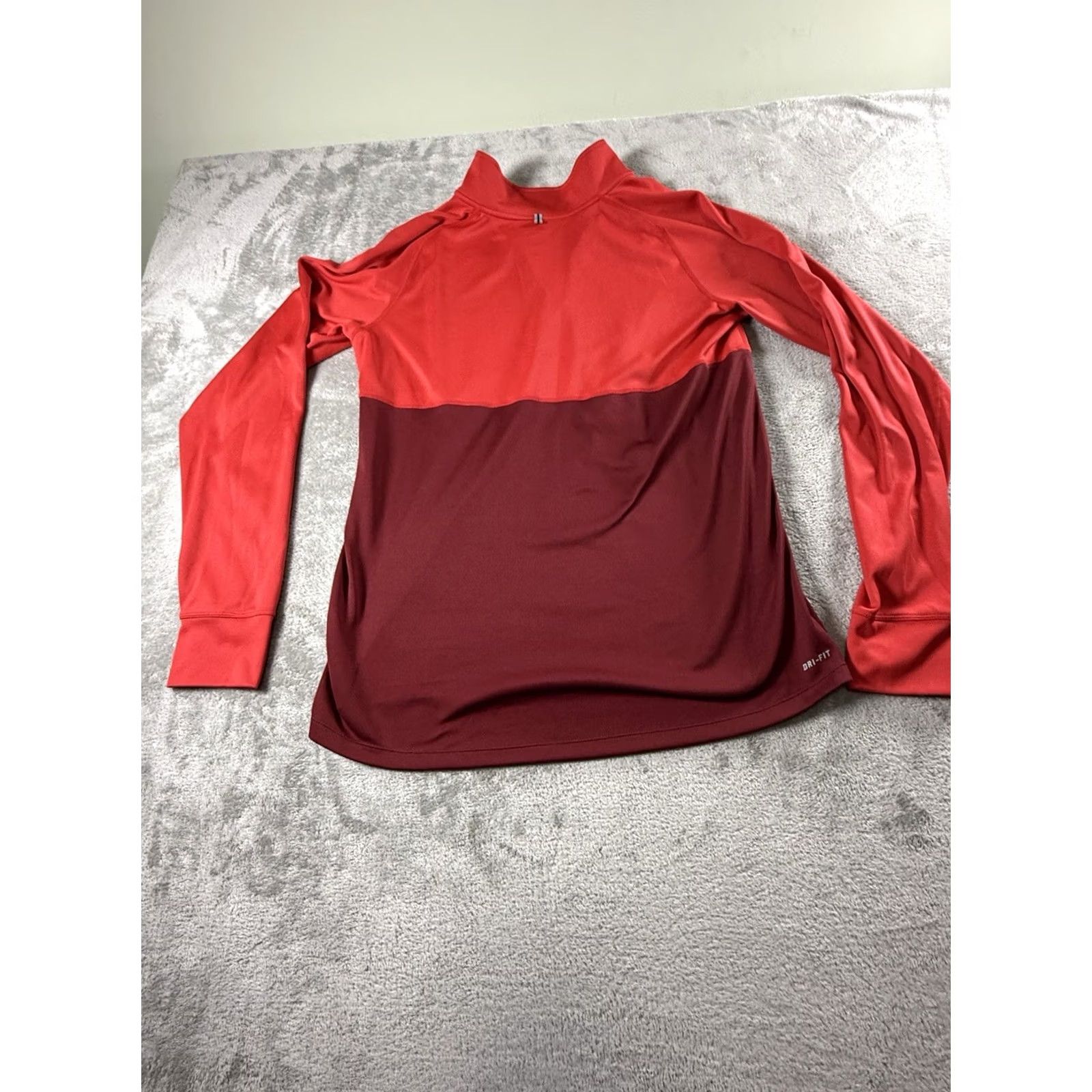 Nike Nike Dri-FIT Pullover Shirt Mens L Red/Maroon Running Long Sleeve 1/4 Zip Size US L / EU 52-54 / 3 - 6 Thumbnail